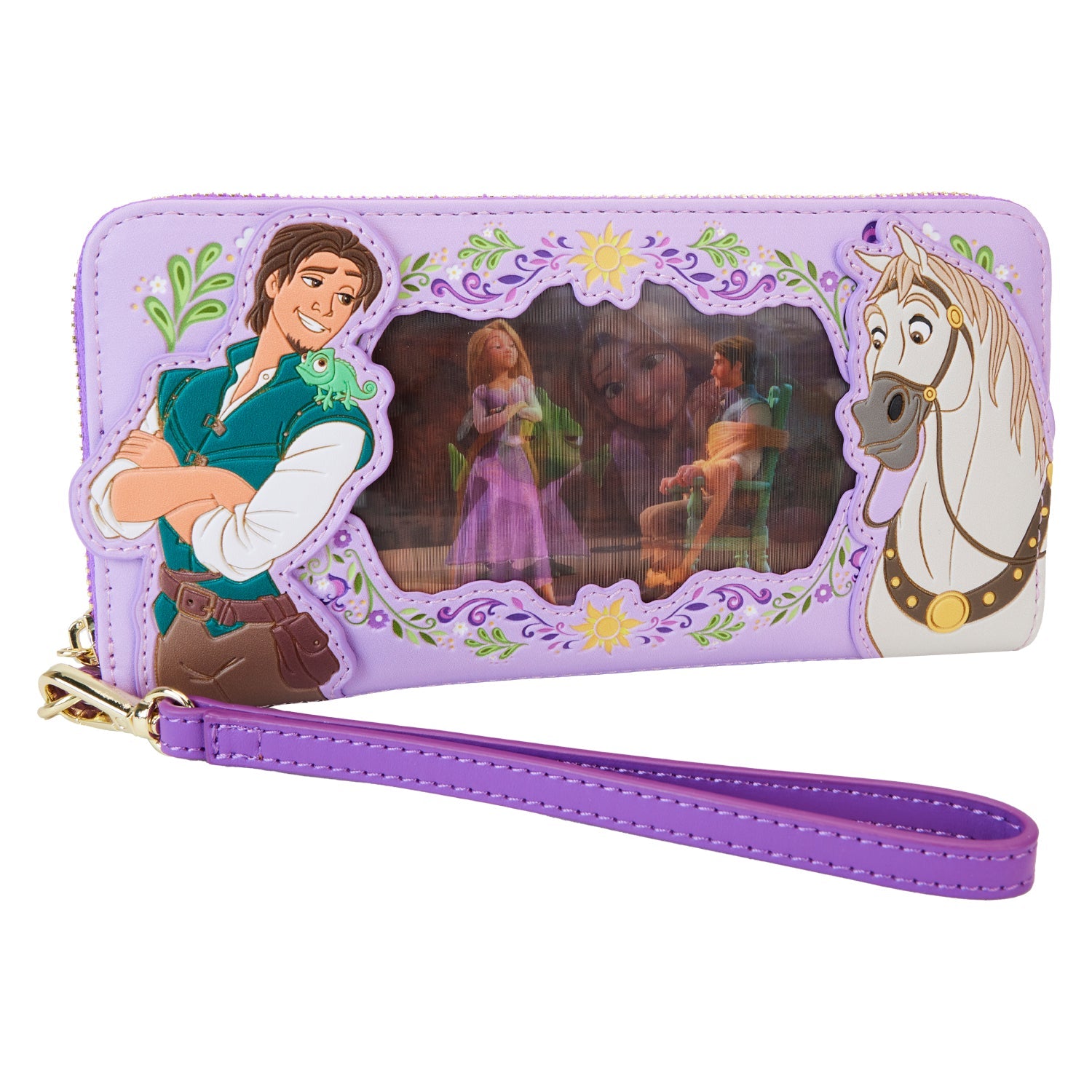 Loungefly x Disney Princess Rapunzel Lenticular Wristlet Wallet - GeekCore