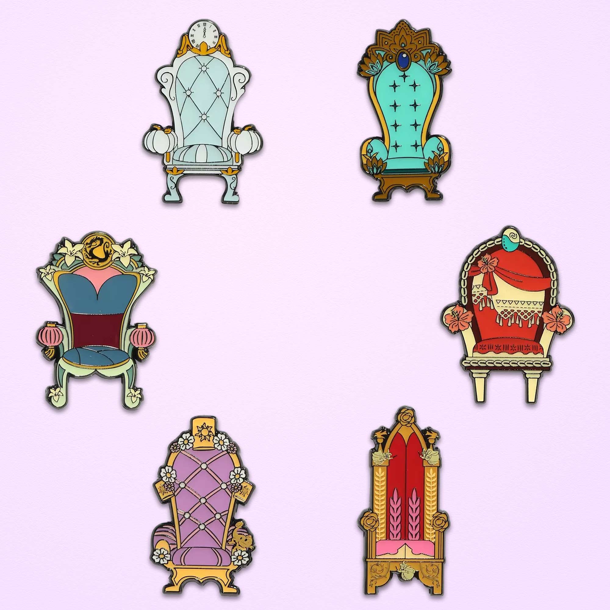 Loungefly x Disney Princess Thrones Blind Box Mystery Pin - GeekCore