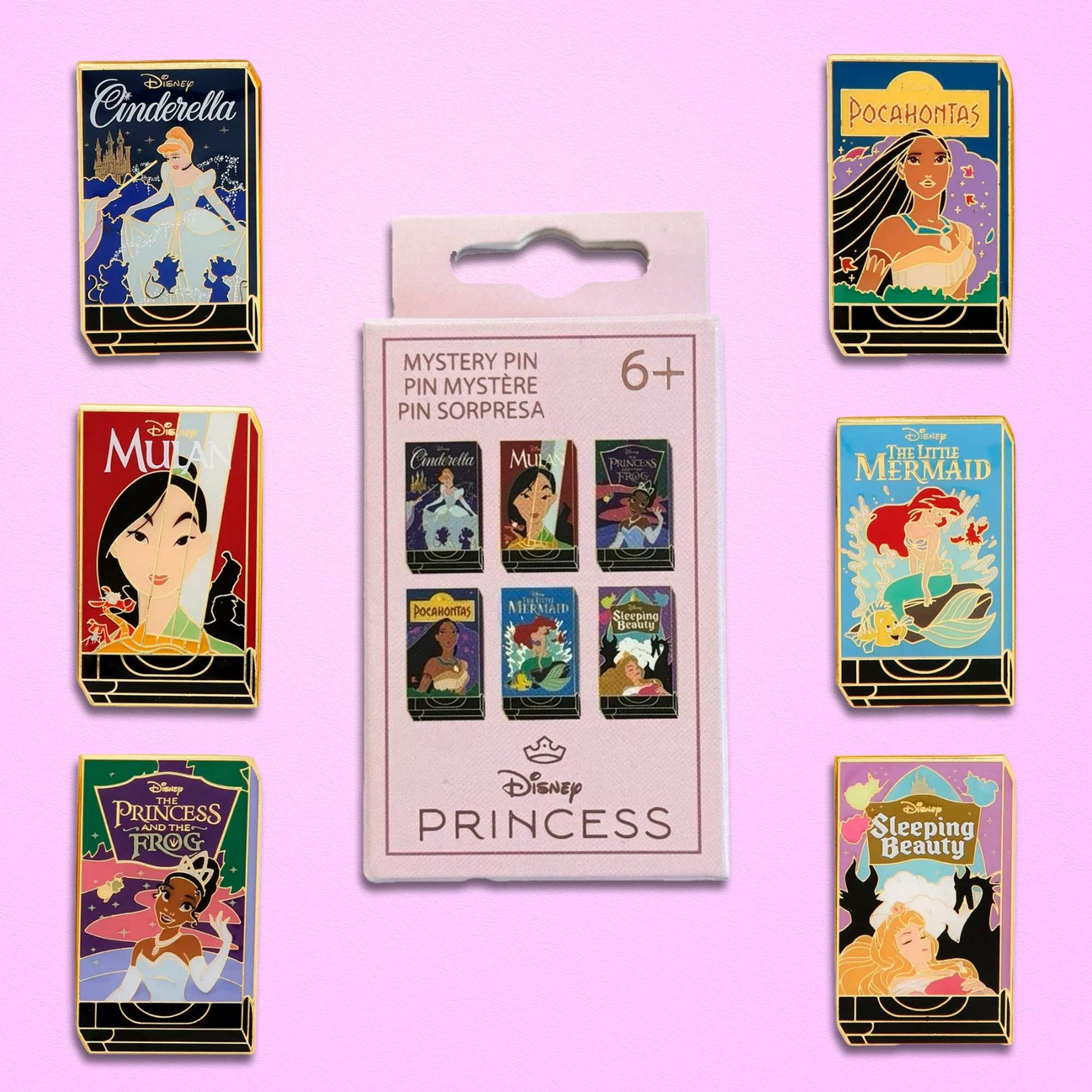Loungefly x Disney Princess VHS Blind Box Mystery Pin - GeekCore