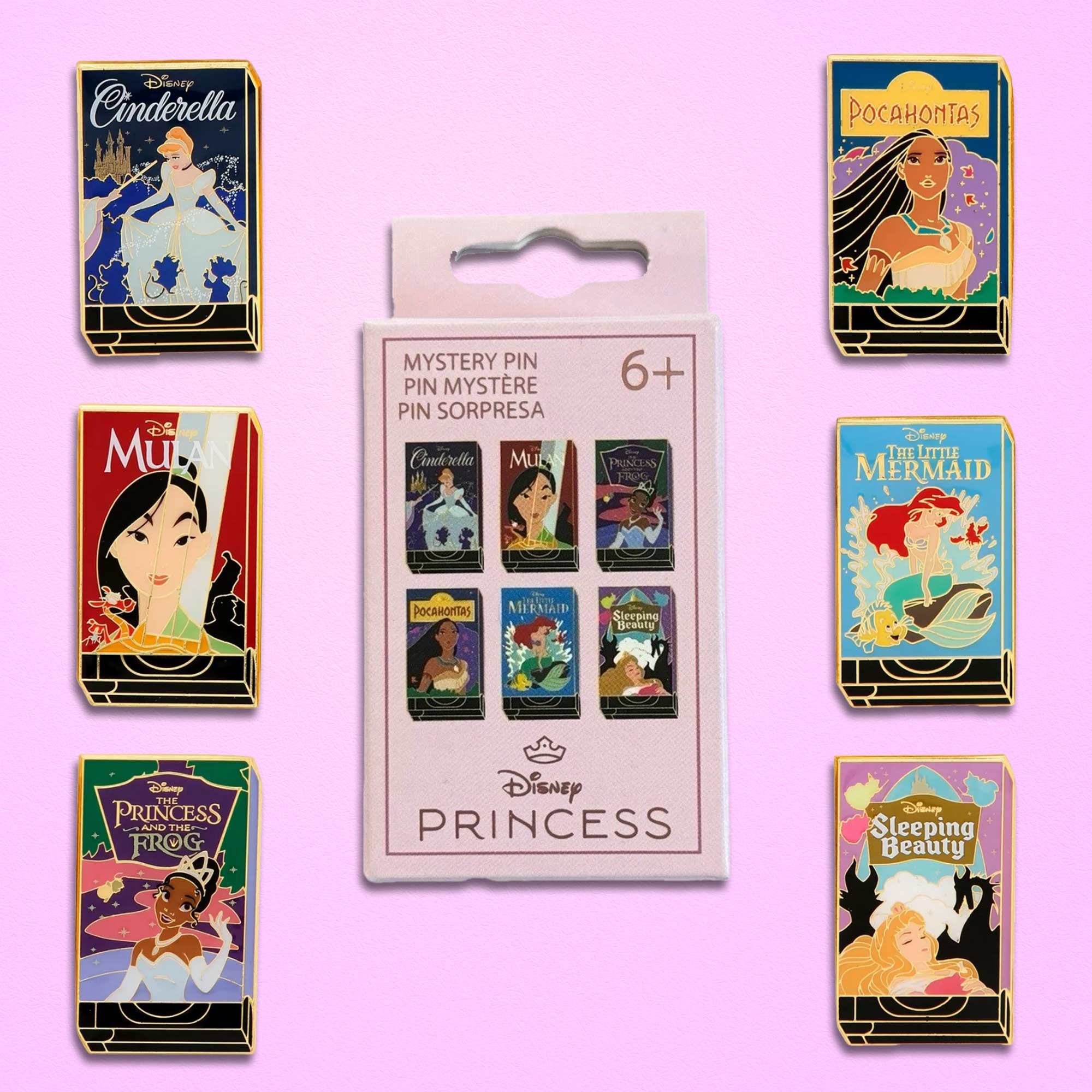 Loungefly x Disney Princess VHS Blind Box Mystery Pin - GeekCore
