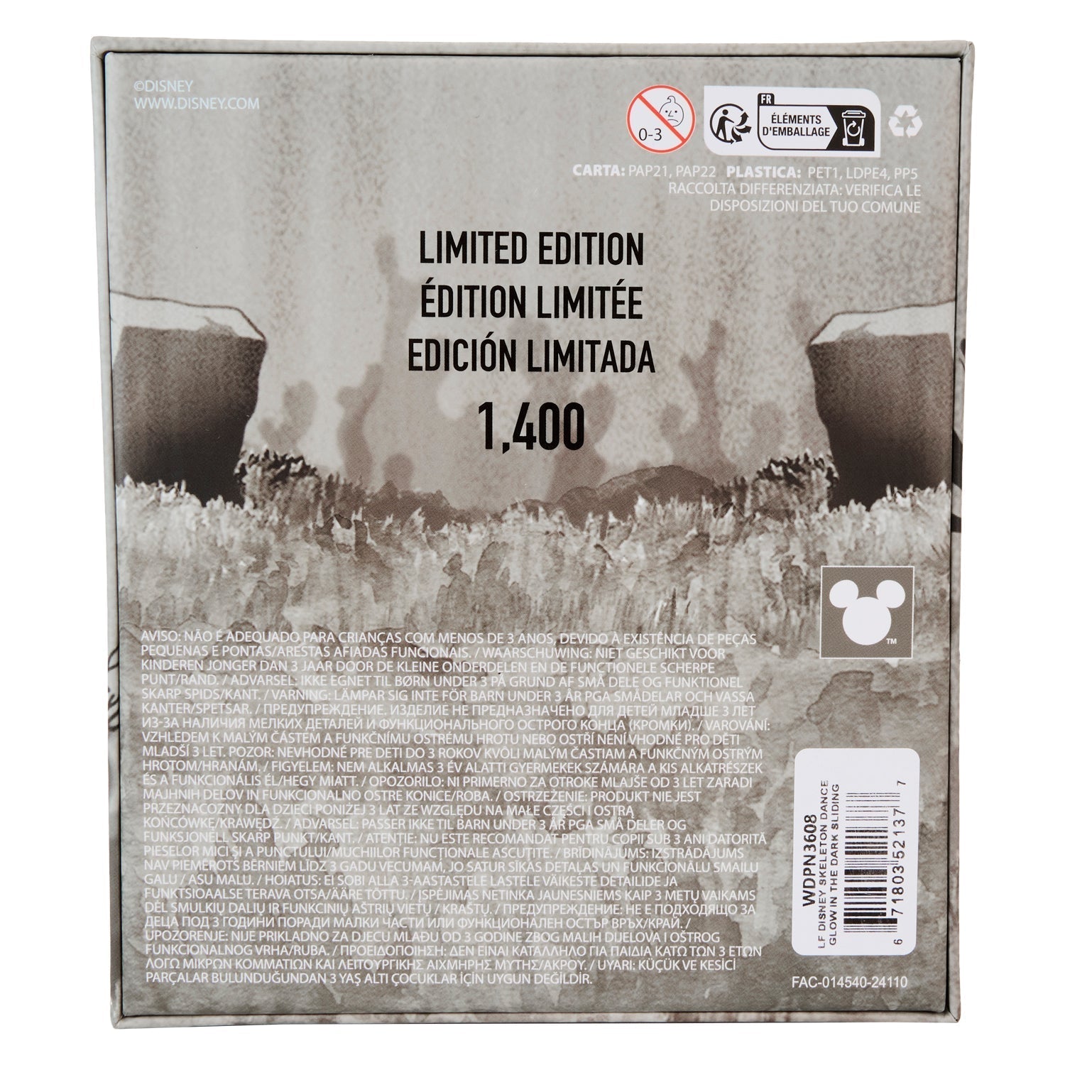 Loungefly x Disney Skeleton Dance Glow In The Dark Sliding 3