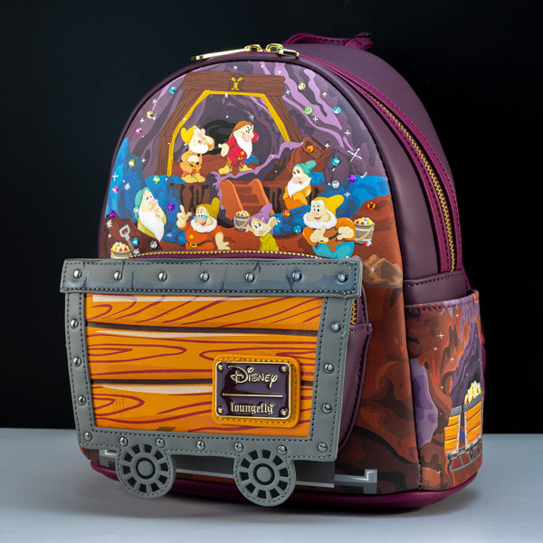 Loungefly x Disney Snow White Seven Dwarfs Mine Cart Mini  display picture 1