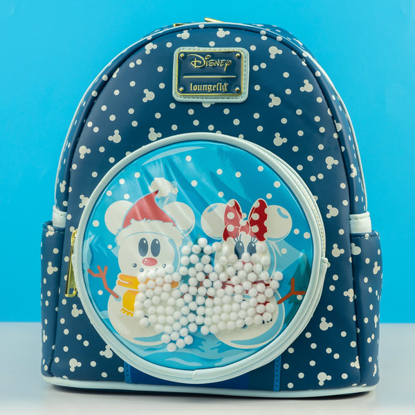 Loungefly x Disney Snowman Minnie Mickey Mouse Snow Globe Mini Backpac – GeekCore