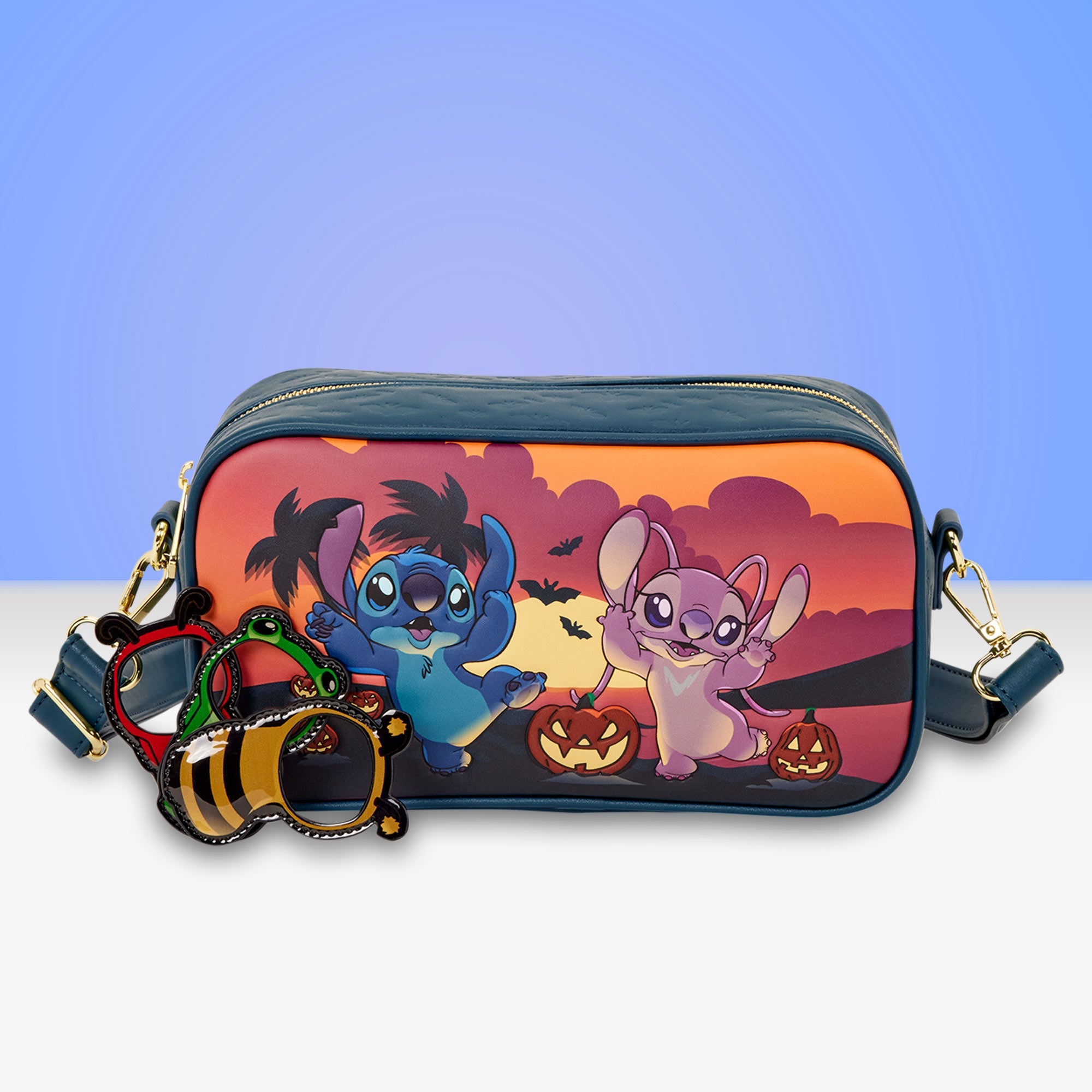 Loungefly x Disney Stitch & Angel Halloween Costumes Crossbody Bag - GeekCore