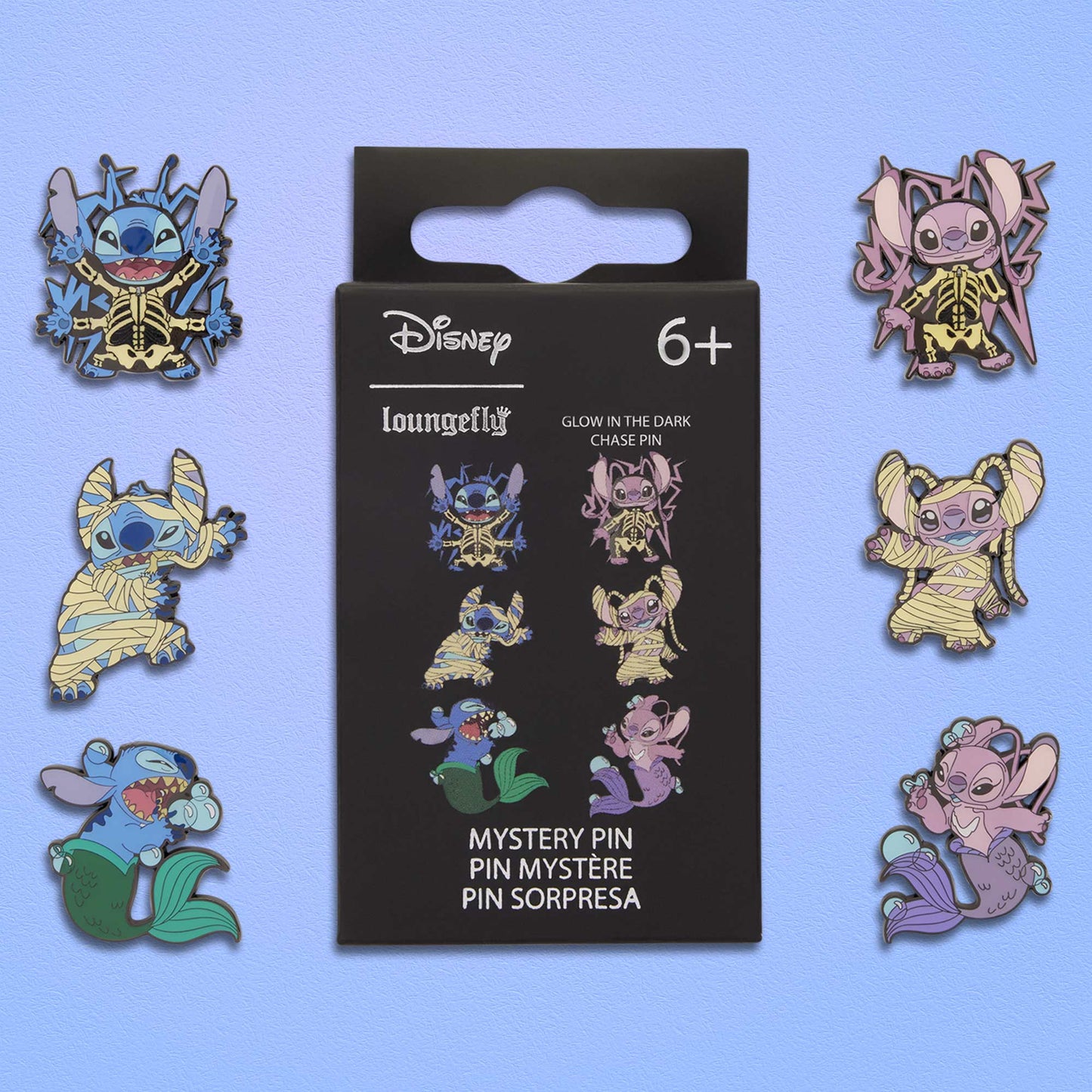 Loungefly x Disney Stitch & Angel Halloween Costumes Mystery Box Pin - GeekCore