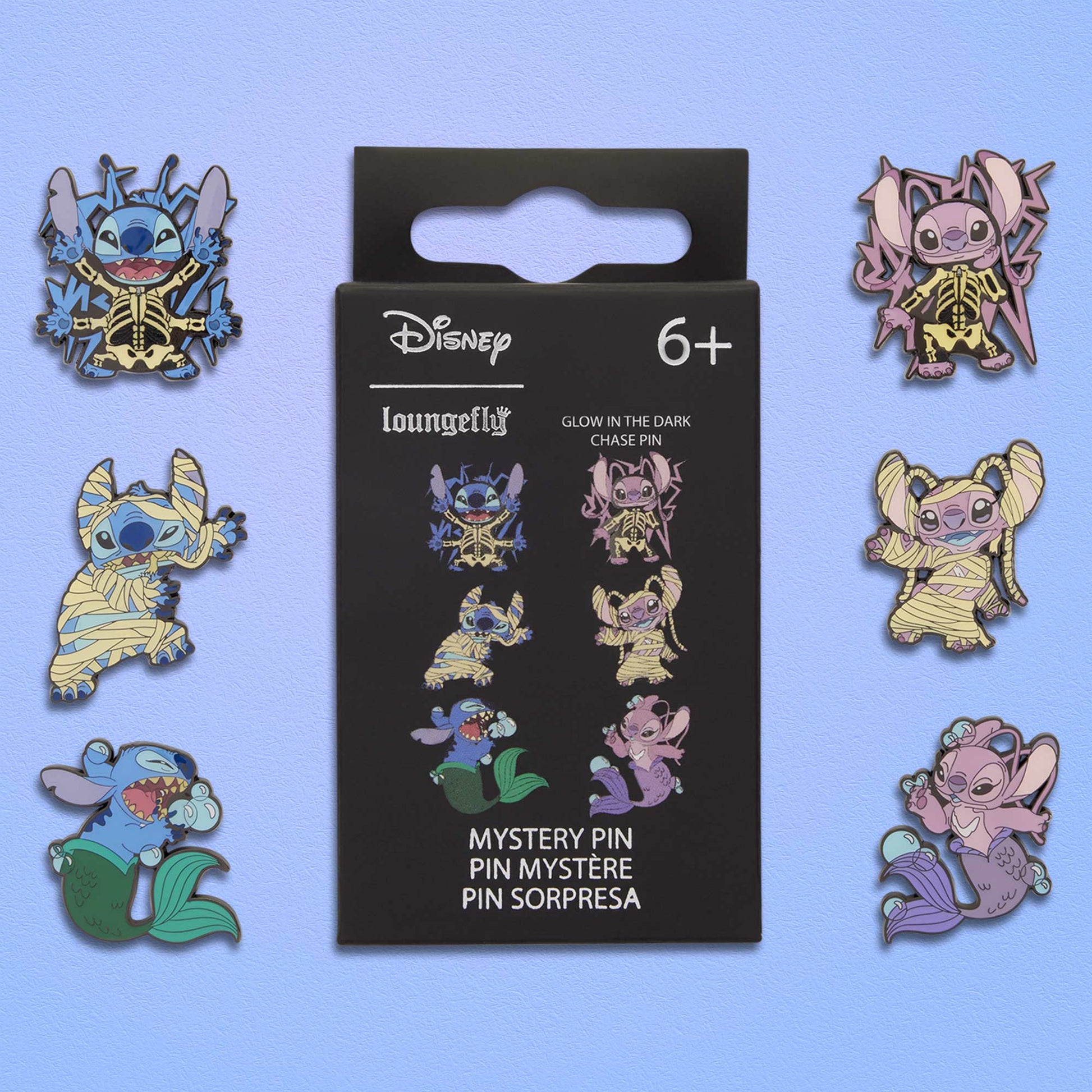 Loungefly x Disney Stitch & Angel Halloween Costumes Mystery Box Pin - GeekCore