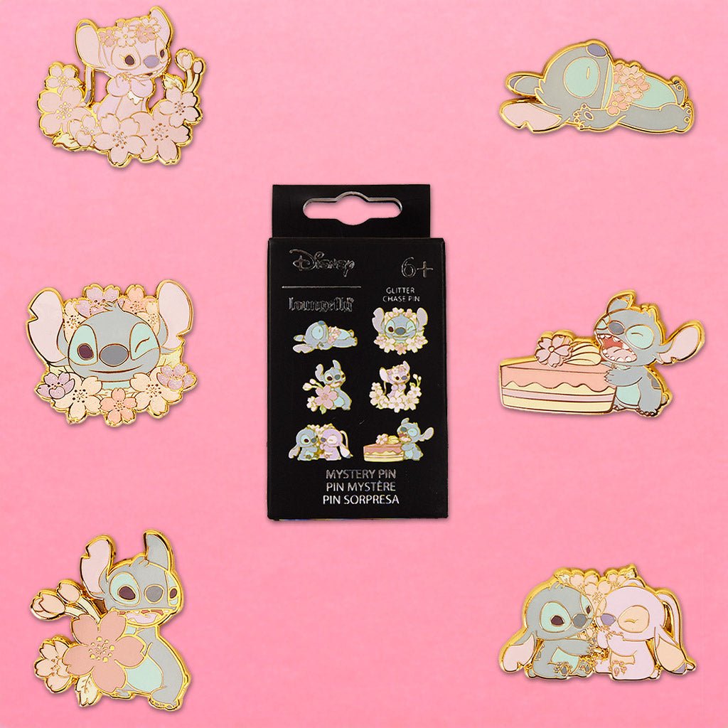 Loungefly x Disney Stitch Cherry Blossom Blind Box Mystery Pin - GeekCore