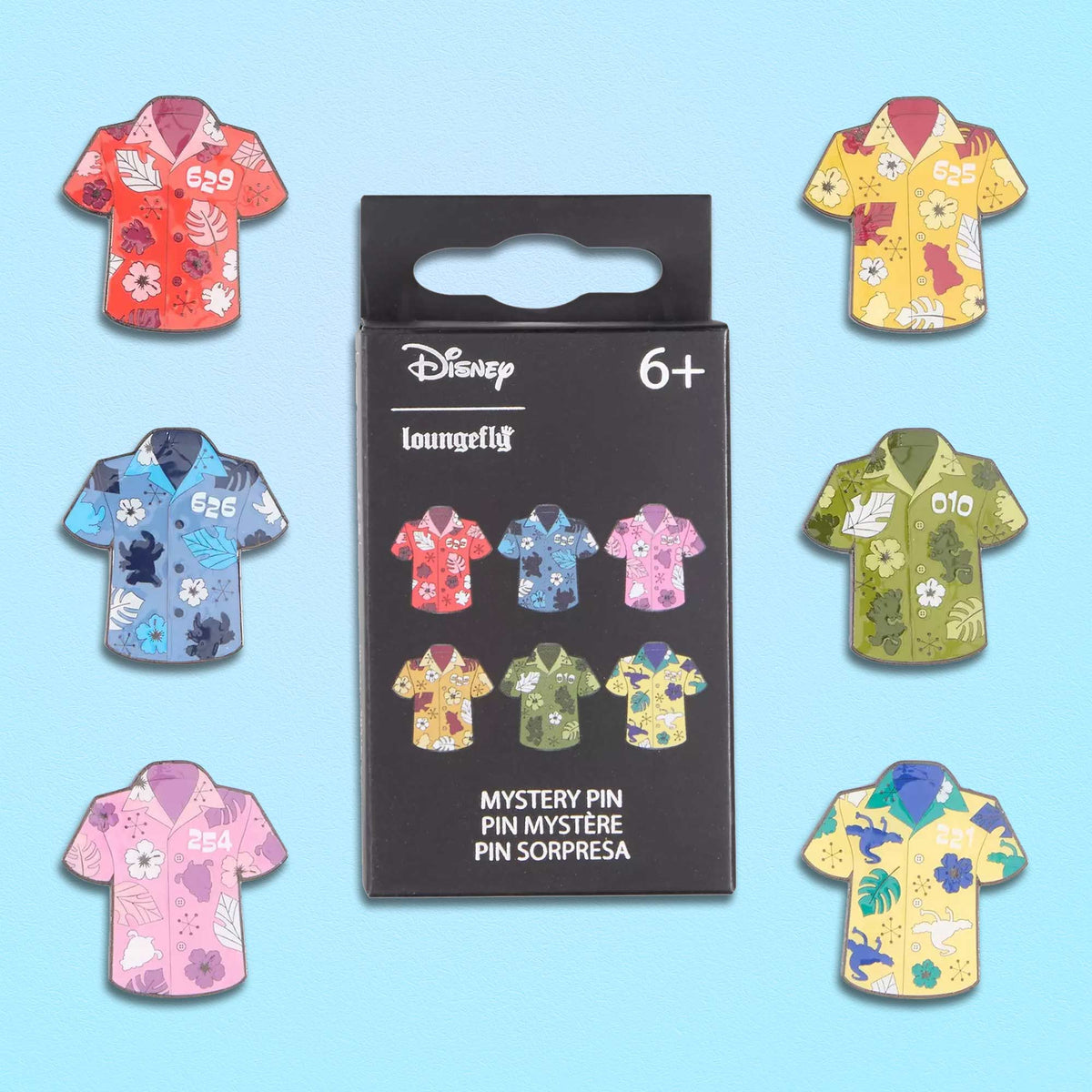 Loungefly x Disney Stitch Cousins Hawaiian Shirt Blind Box Mystery Pin - GeekCore