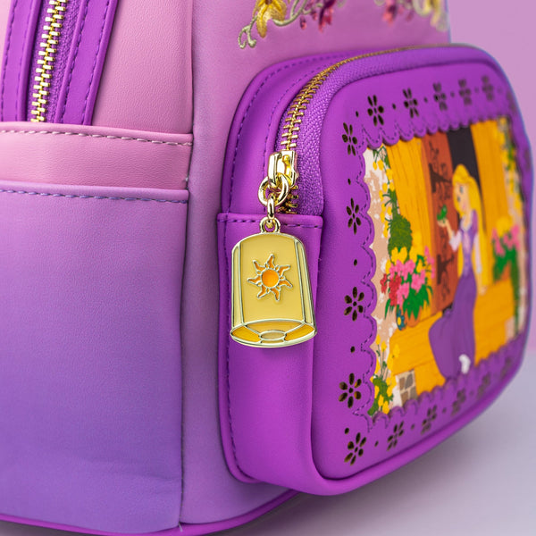 Loungefly x Disney Tangled Rapunzel Die Cut Window Scene Mini Backpack ...