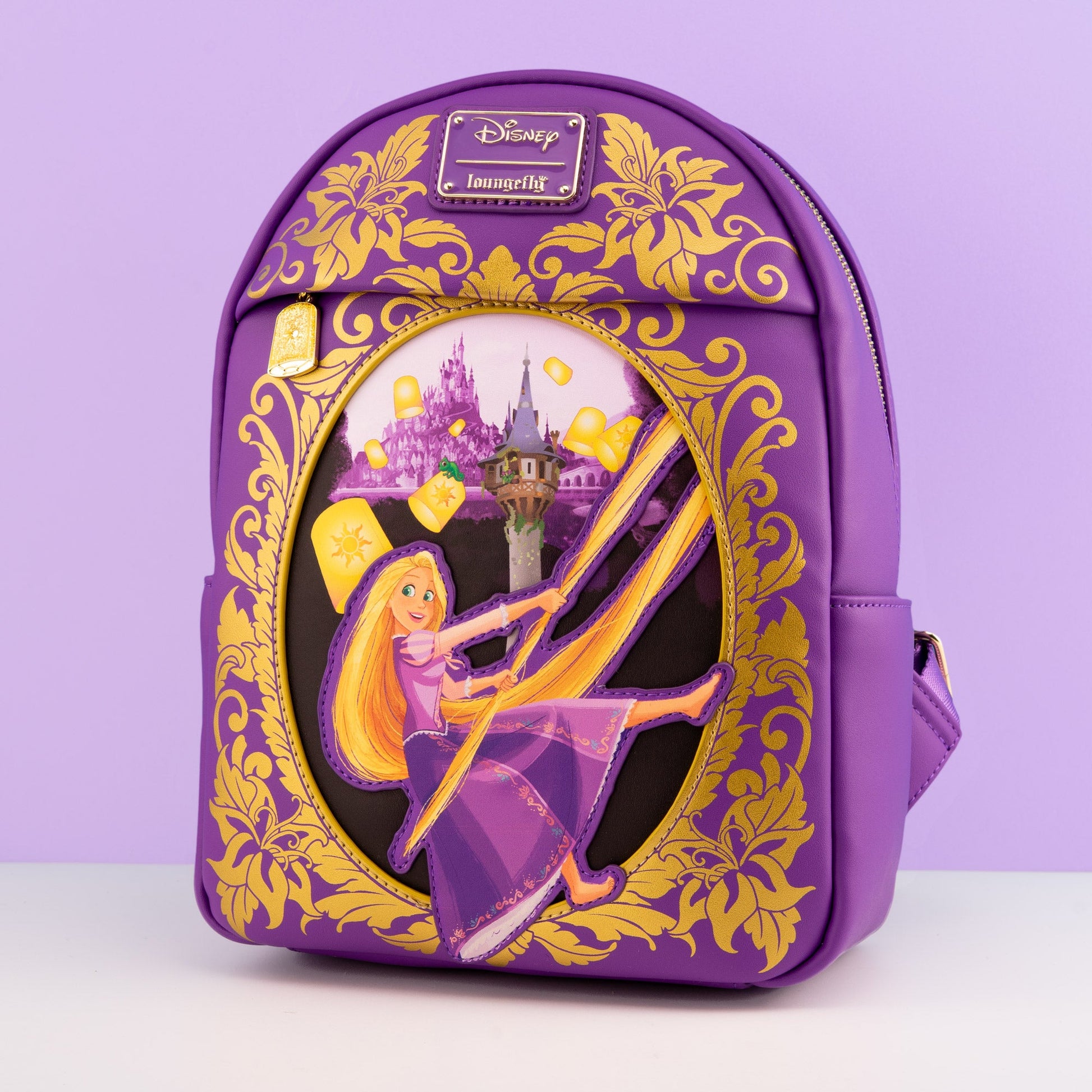 disney store tangled mini backpack Loungefly x Disney Tangled Rapunzel Hair Swing Mini Backpack – GeekCore