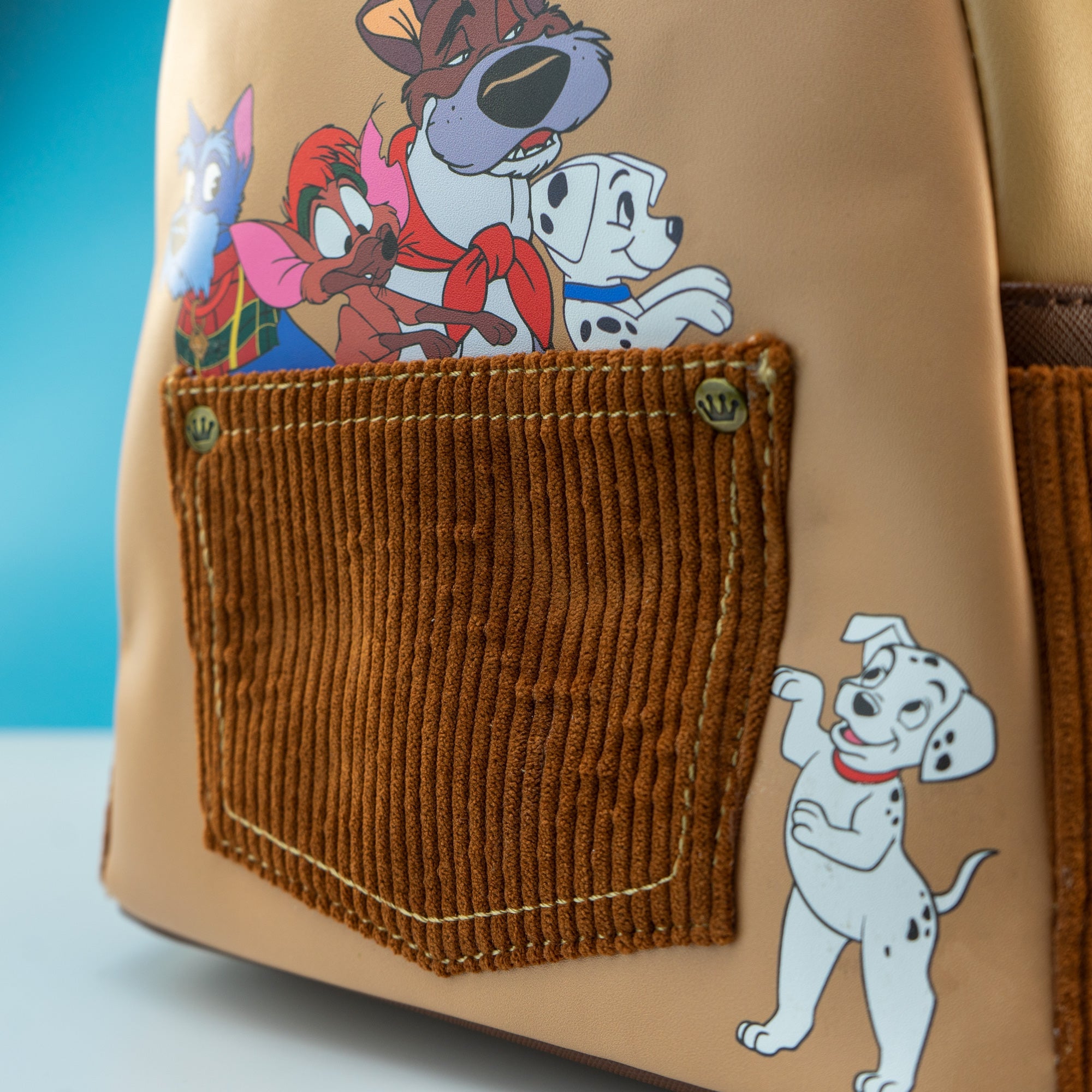 Loungefly x Disney the Dogs of Disney Corduroy Pocket Mini Backpack - GeekCore