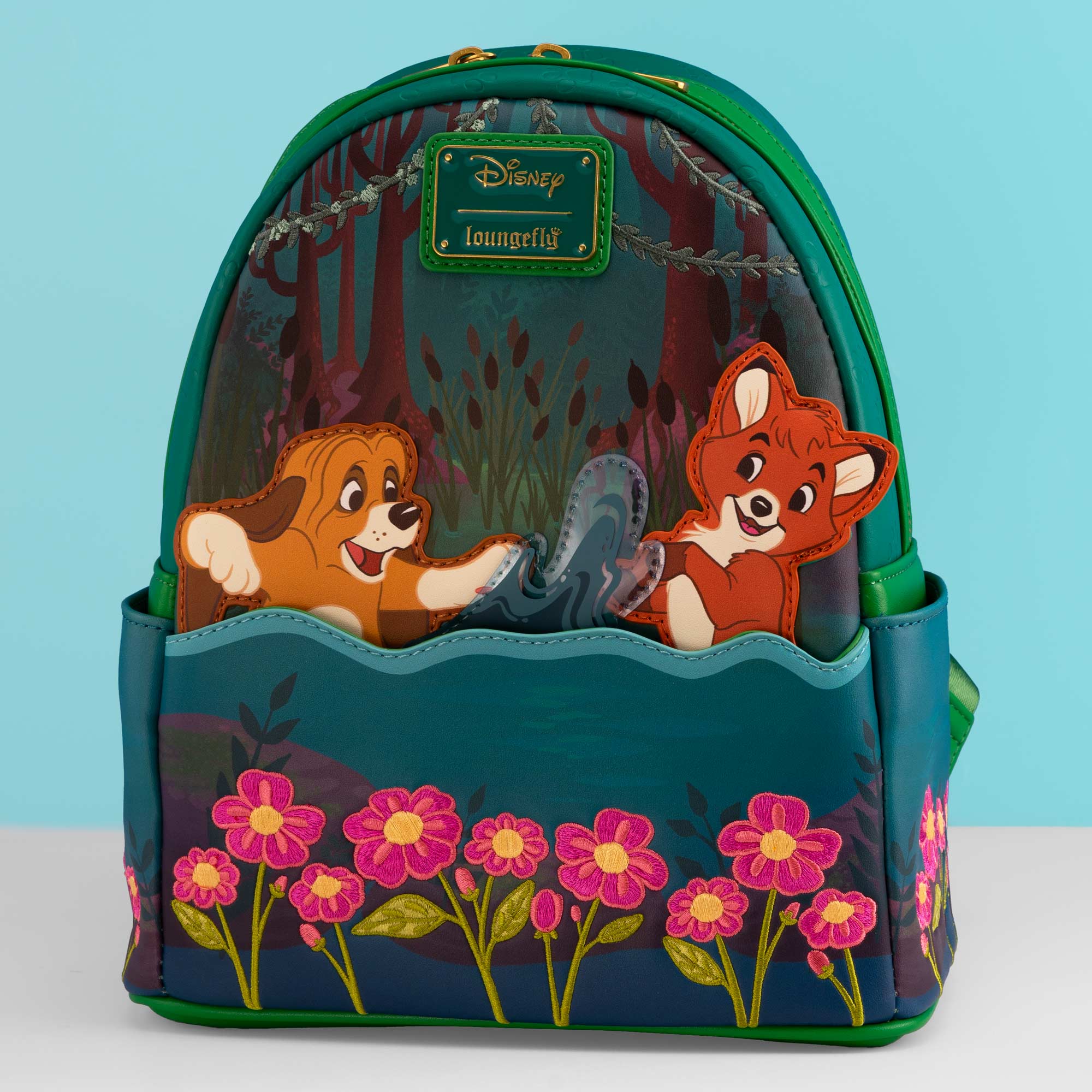 fox and the hound mini backpack Loungefly x Disney GeekCore A movable Tod and Copper are front and center against a gorgeous forest background The Fox and the Hound