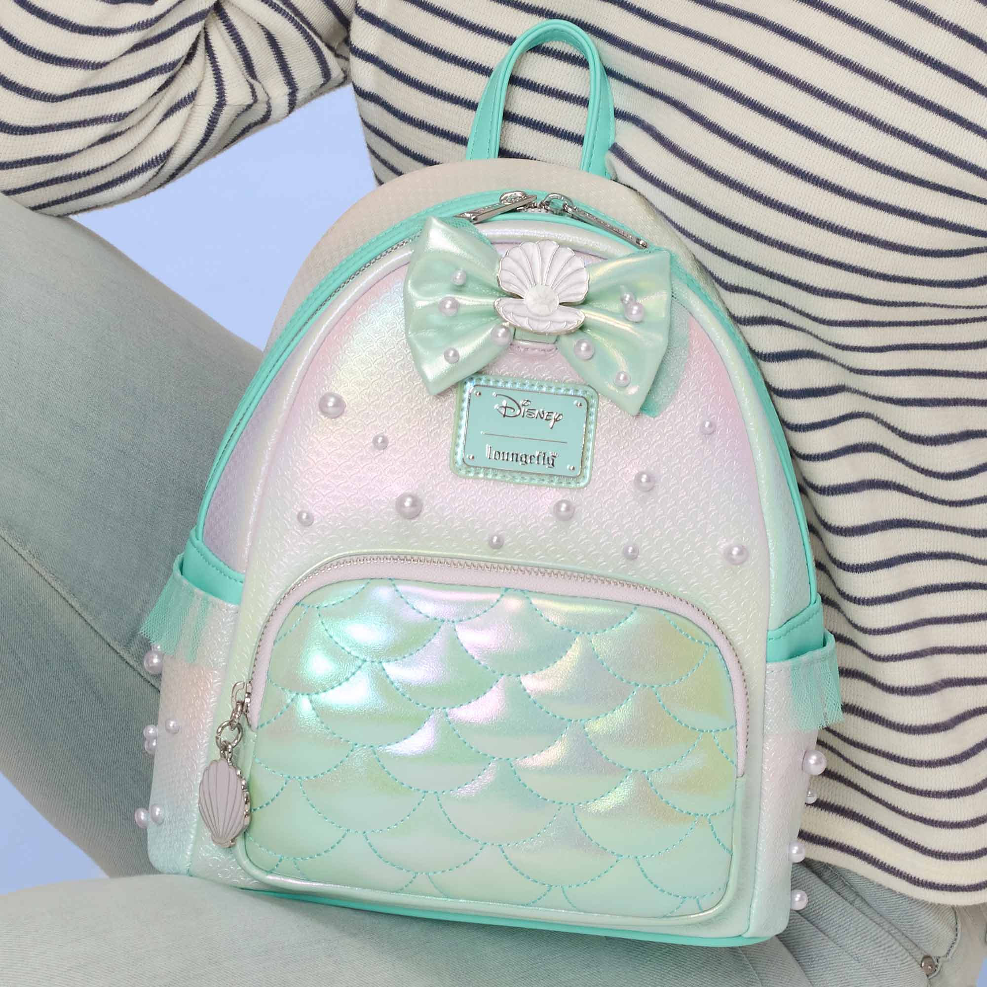 Loungefly x Disney The Little Mermaid Iridescent Pearl Mini Backpack - GeekCore