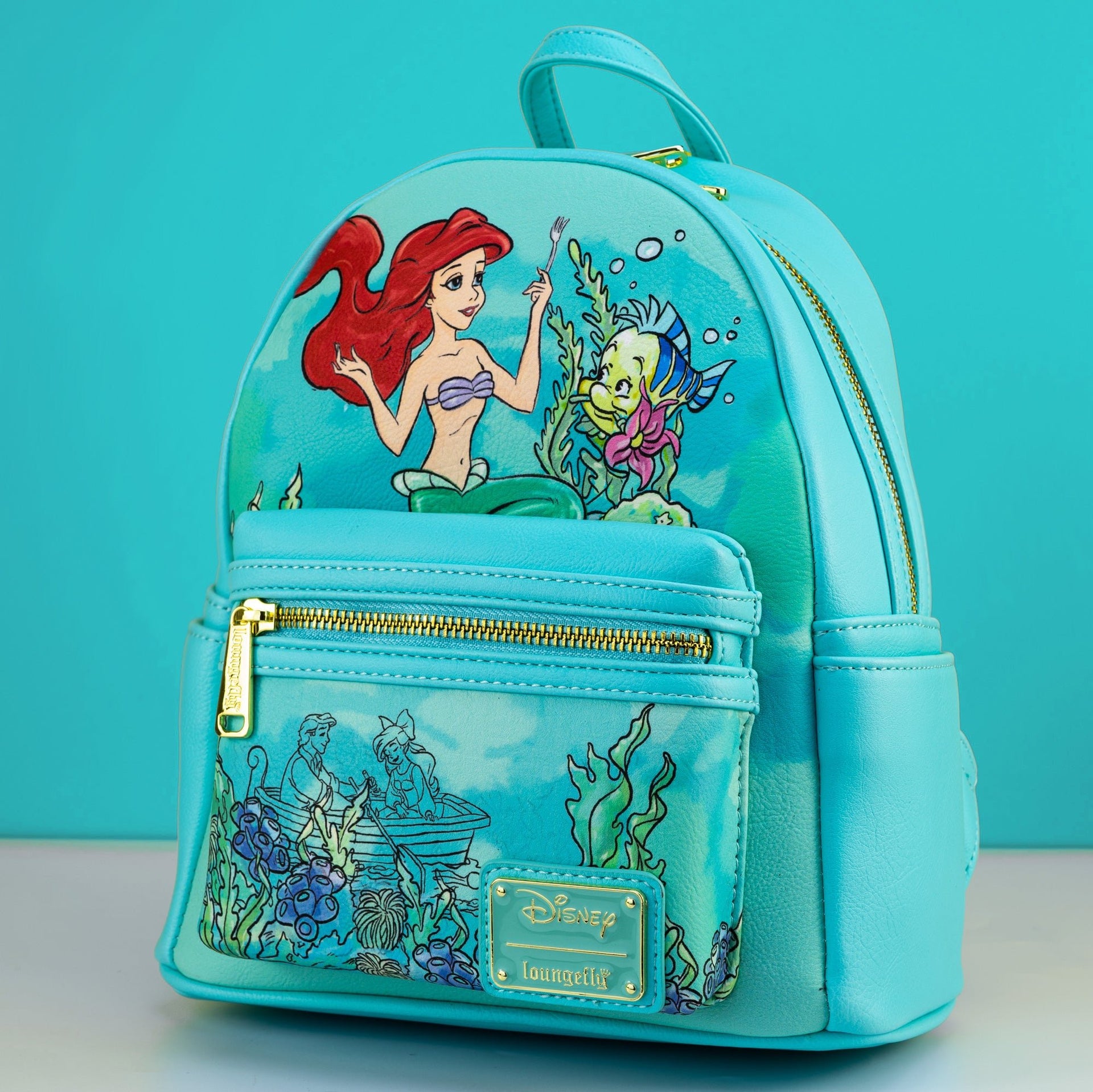 doctor who little mermaid mini backpack Loungefly x Disney The Underwater – GeekCore performance Black Dog, Bait, Lab, Body color:Green Polyurethane Applique and debossed