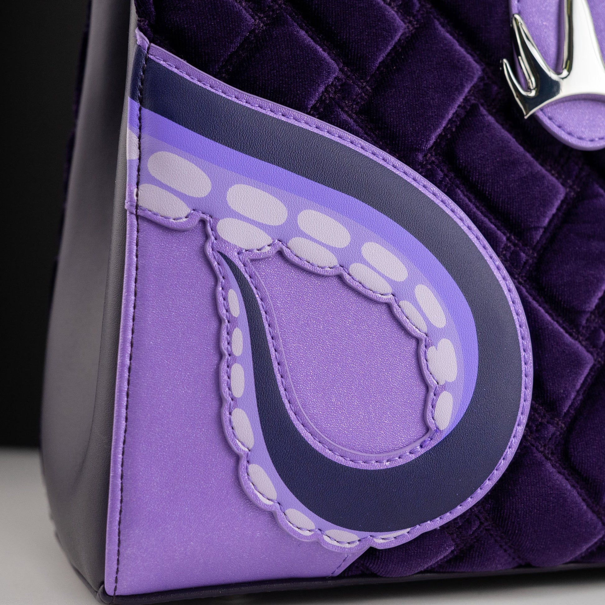 Loungefly x Disney The Little Mermaid Ursula Quilted Velvet Handbag - GeekCore