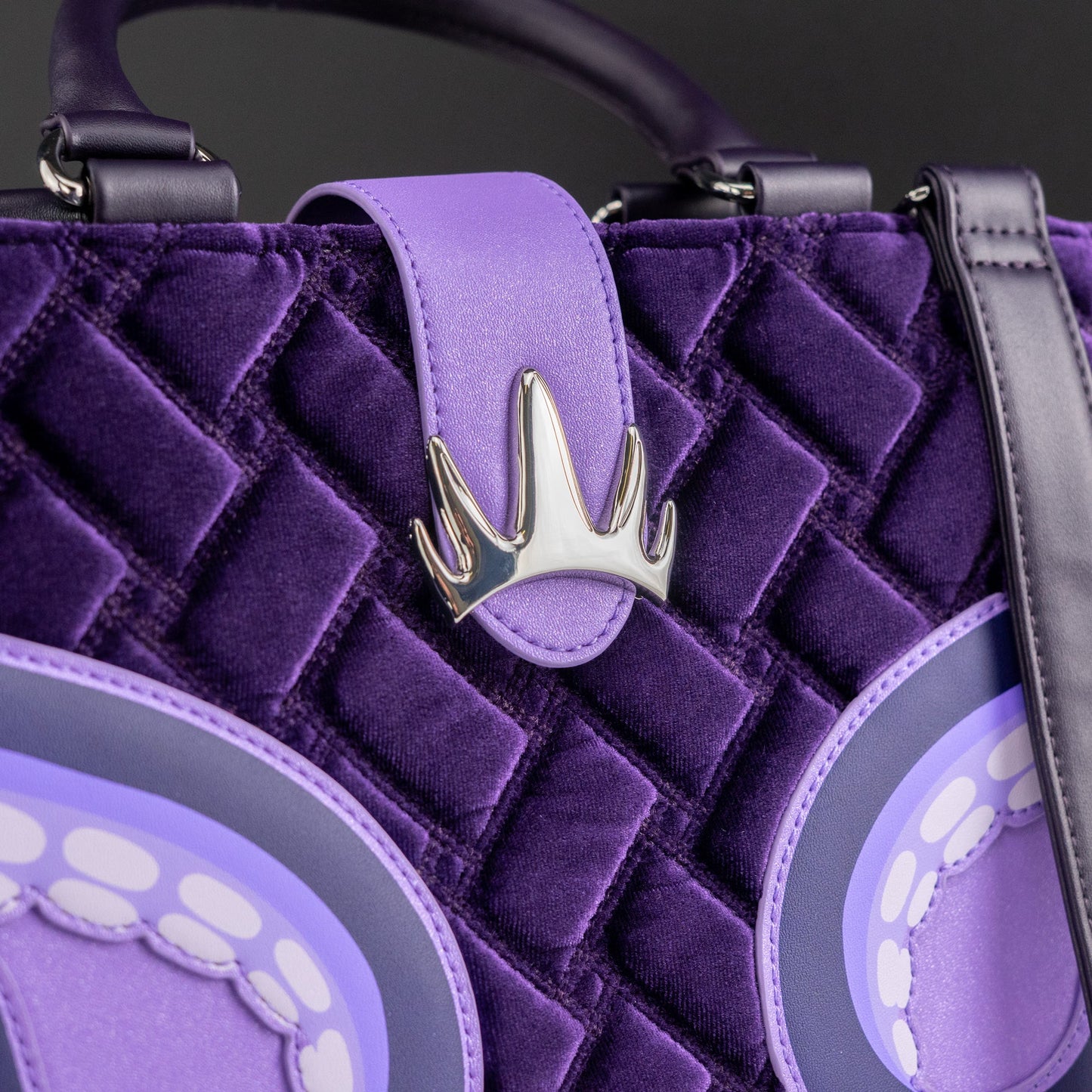 Loungefly x Disney The Little Mermaid Ursula Quilted Velvet Handbag - GeekCore