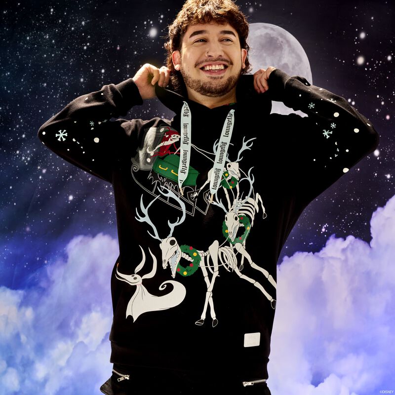 Loungefly x Disney The Nightmare Before Christmas Christmas Town Hooded Sweatshirt - GeekCore