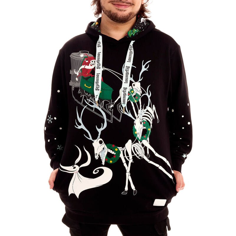 Loungefly x Disney The Nightmare Before Christmas Christmas Town Hooded Sweatshirt - GeekCore