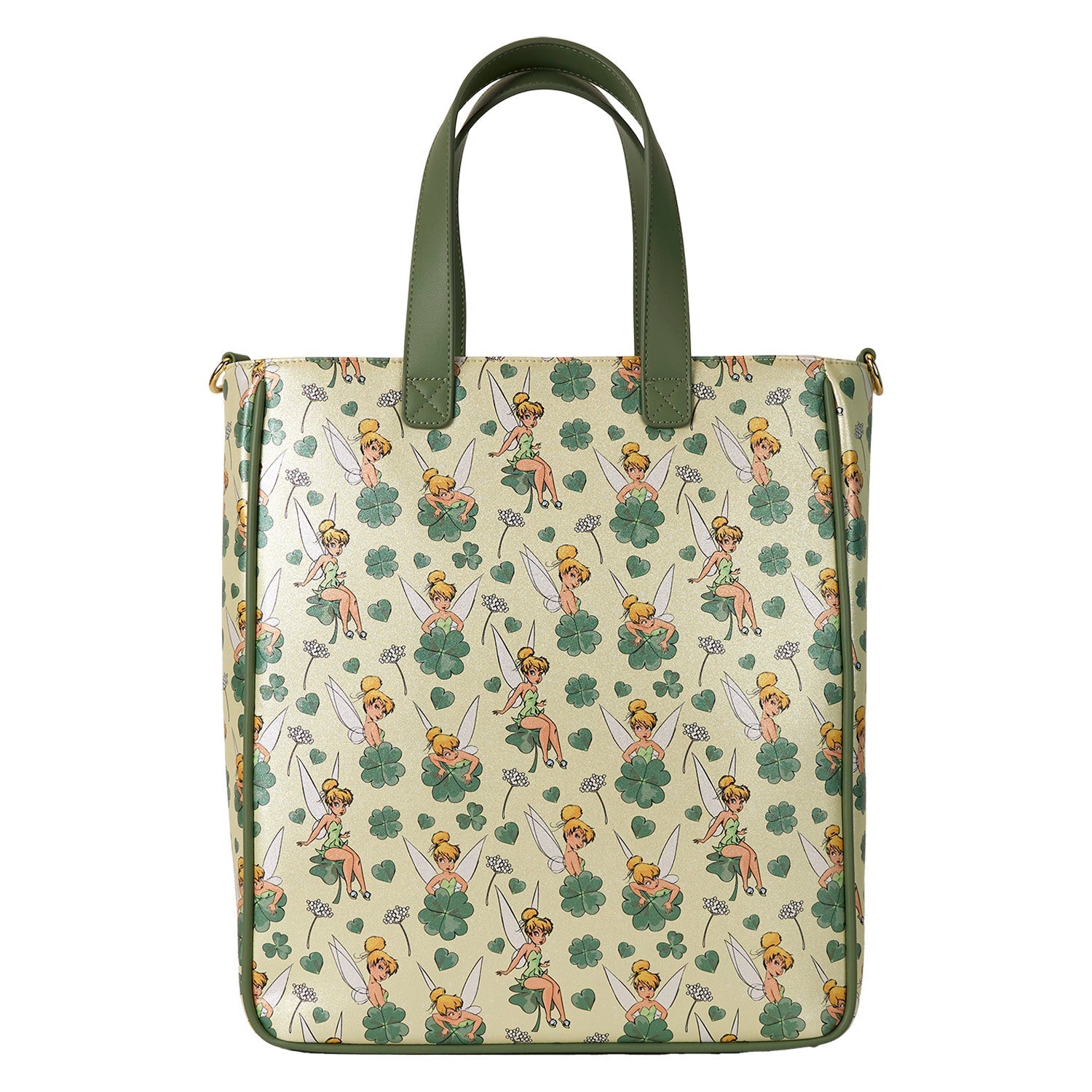 Loungefly x Disney Tinker Bell Four - Leaf Clover Tote Bag with Coin Bag - GeekCore