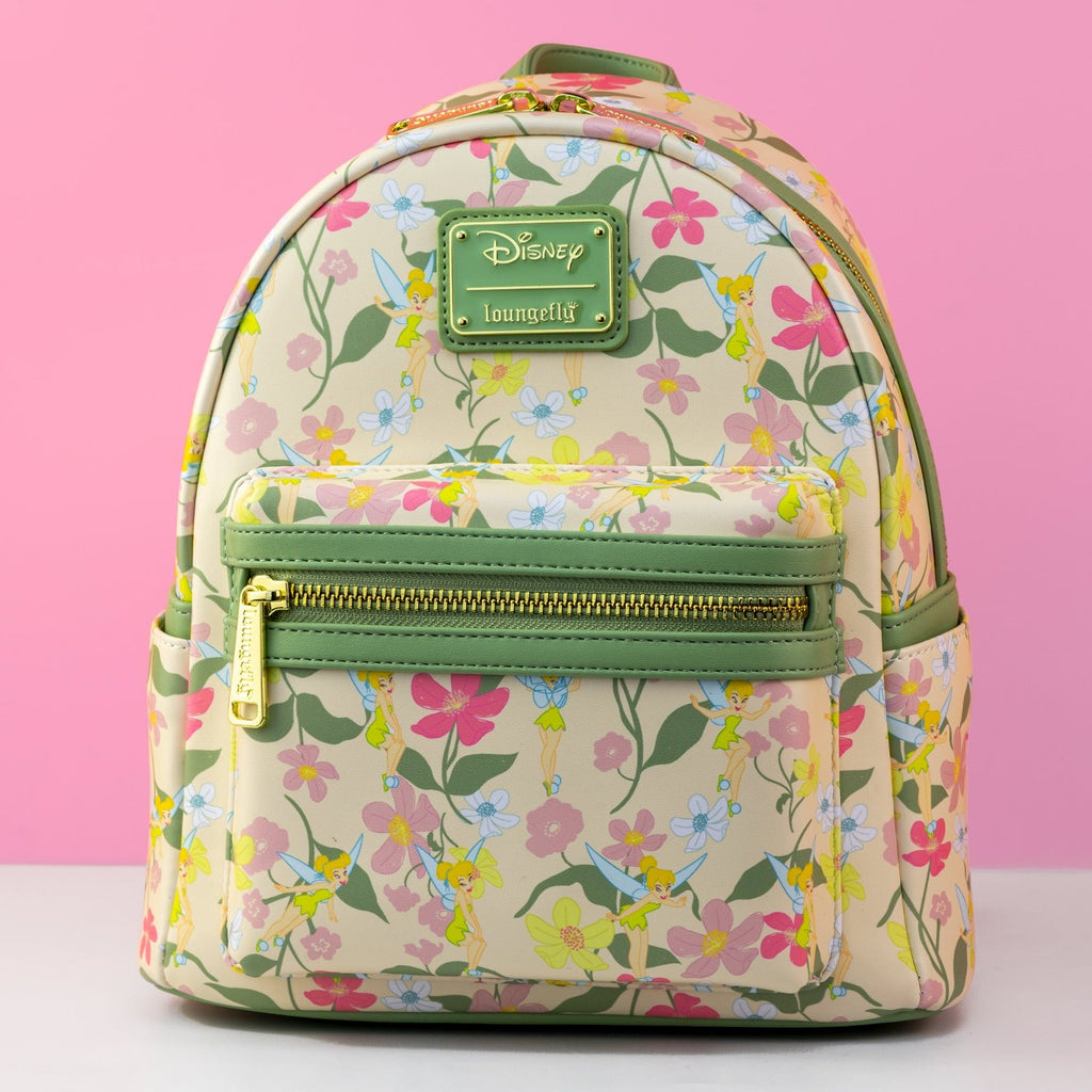 Loungefly x Disney Tinkerbell Pastel Flowers AOP Mini Backpack - GeekCore