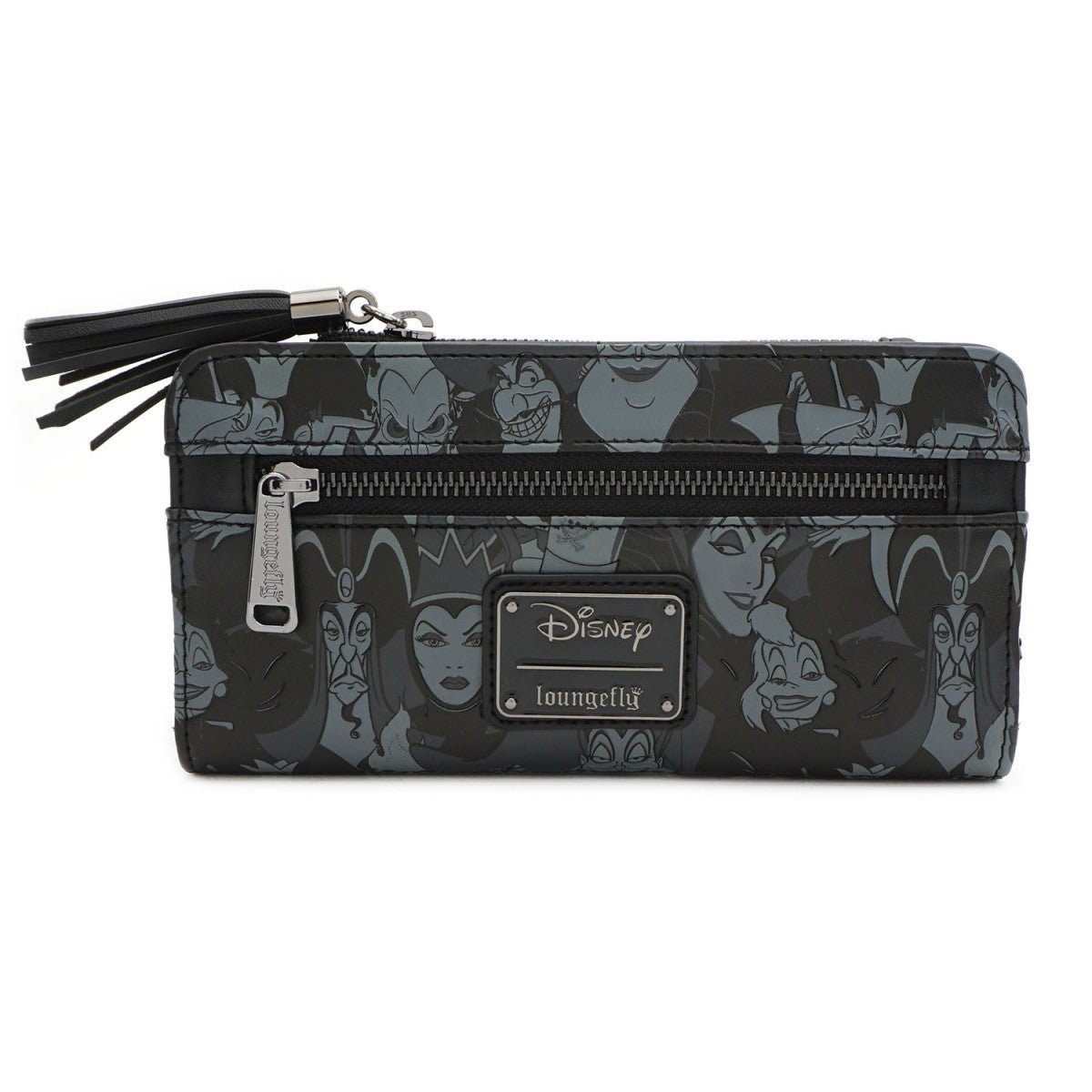 Loungefly X Disney Villains All Over Print Tassel Purse - GeekCore