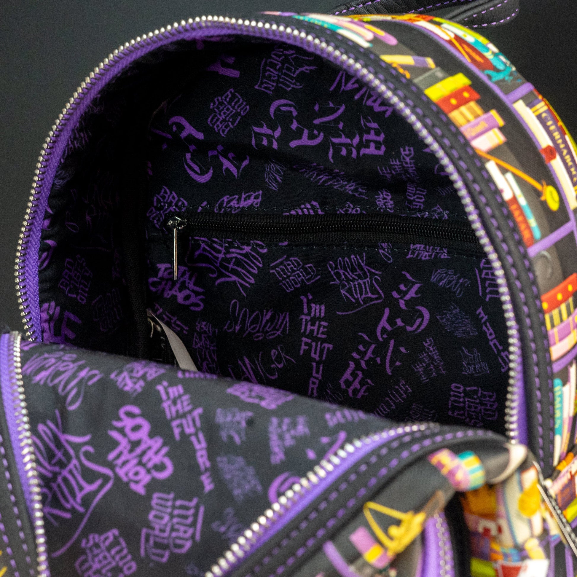 backpack with disney villains mini in magic kingdom Loungefly x Disney Villains Books Mini Backpack – GeekCore