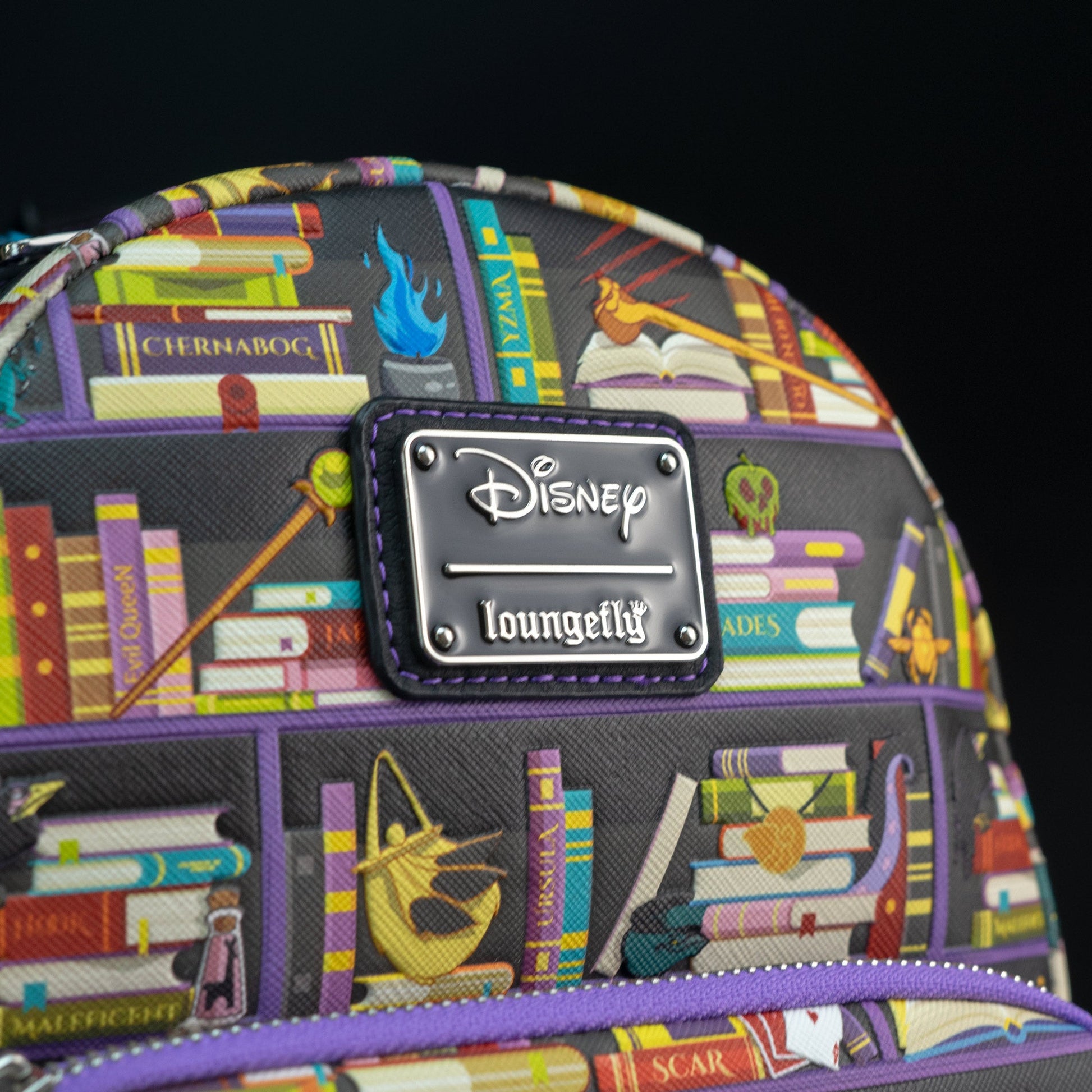 backpack with disney villains mini in magic kingdom Loungefly x Disney Villains Books Mini Backpack – GeekCore