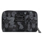 Loungefly X Disney Villains Debossed All Over Print Zip Around Purse - GeekCore