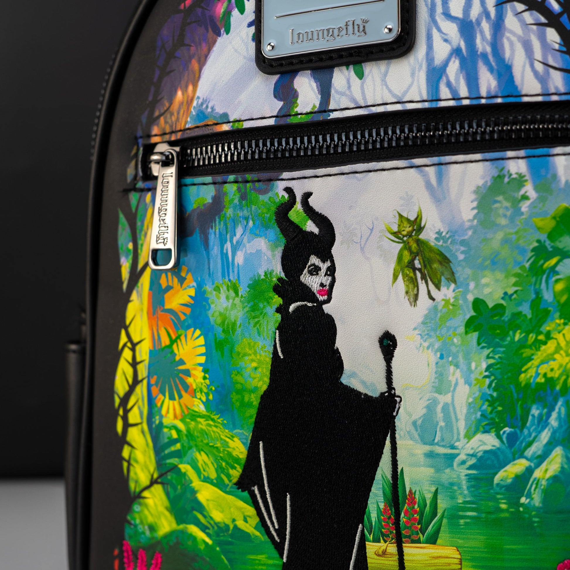disney villains scene maleficent sleeping beauty mini backpack Loungefly x Disney Villains Sleeping Beauty Maleficent Faerie Garden M – GeekCore