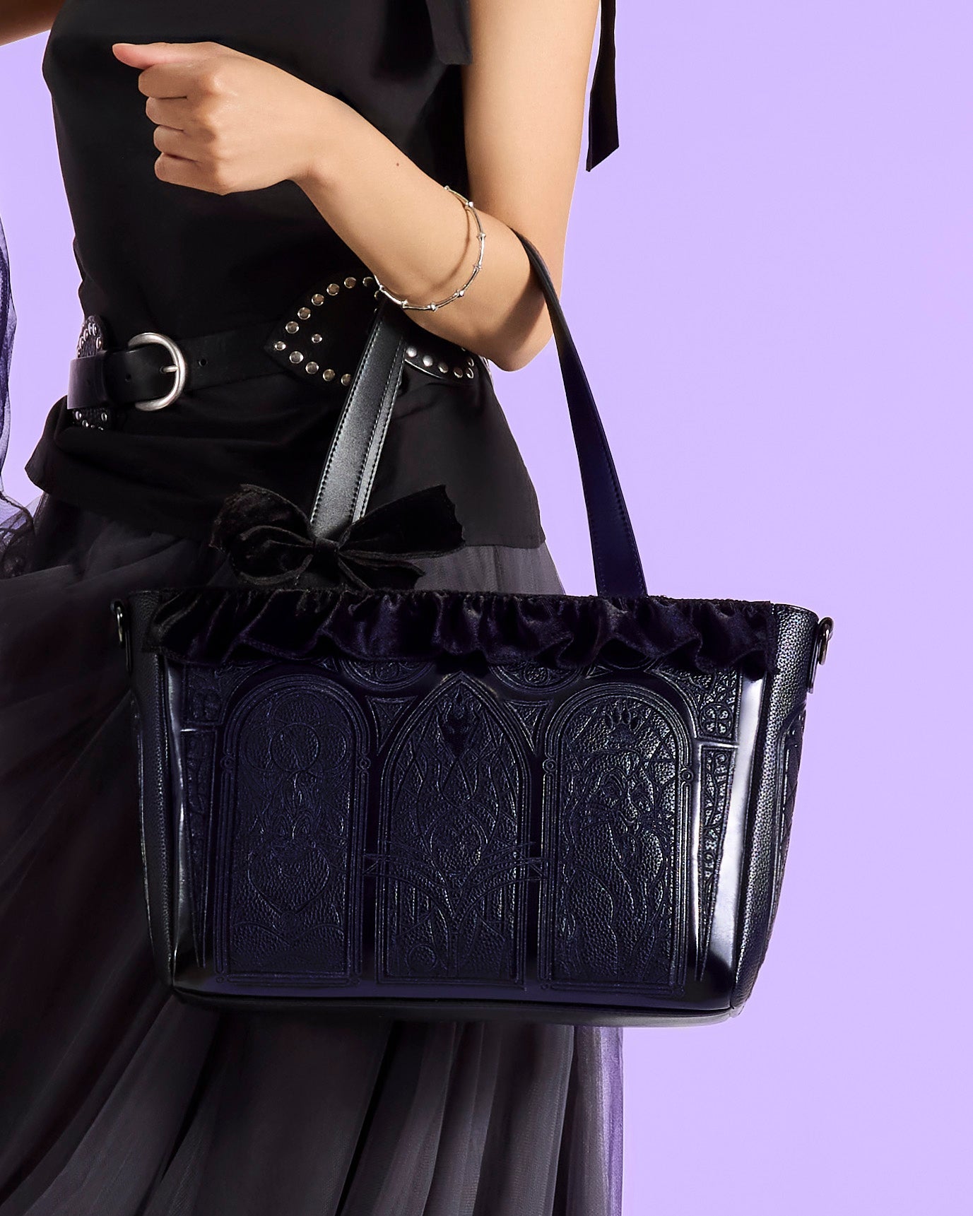 Loungefly x Disney Villains Stained Glass Tote Bag - GeekCore