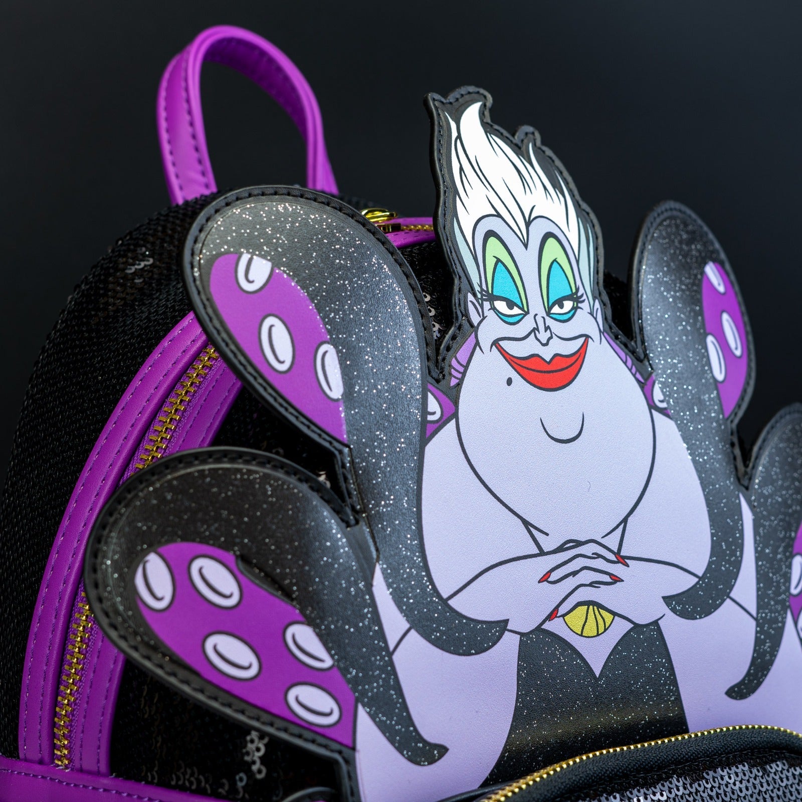 disney villains ursula mini backpack Loungefly x Disney Villains Ursula Sequin Cosplay Mini Backpack – GeekCore