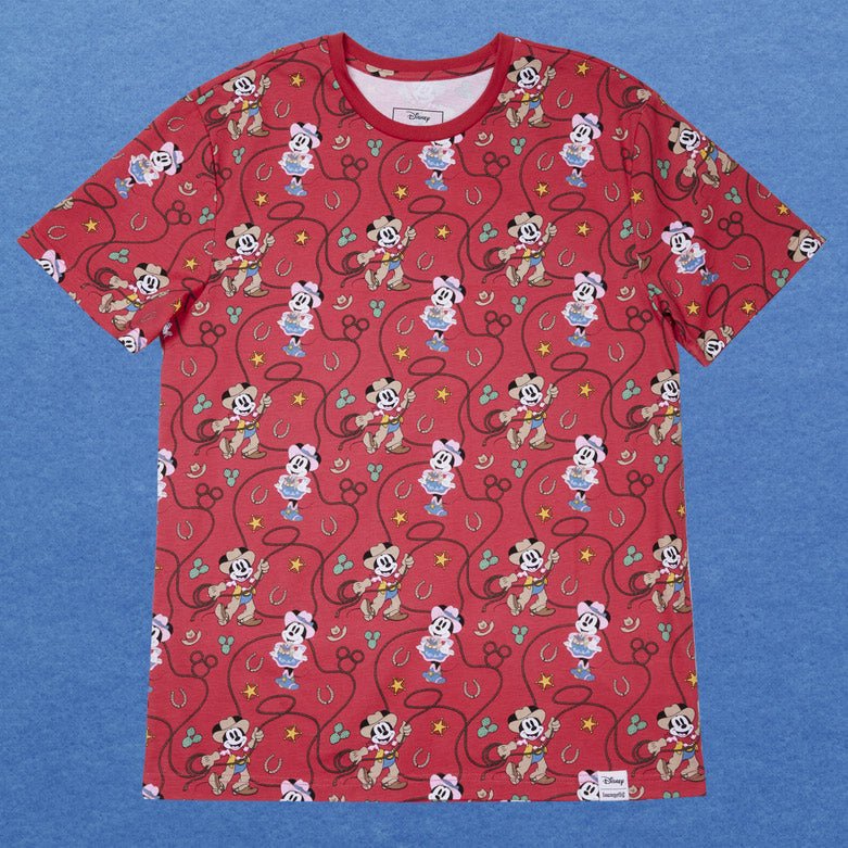 Loungefly x Disney Western Mickey and Minnie Unisex T - Shirt - GeekCore