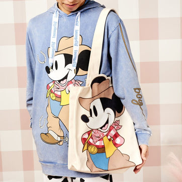 Loungefly x Disney Western Mickey Mouse Canvas Tote Bag - GeekCore
