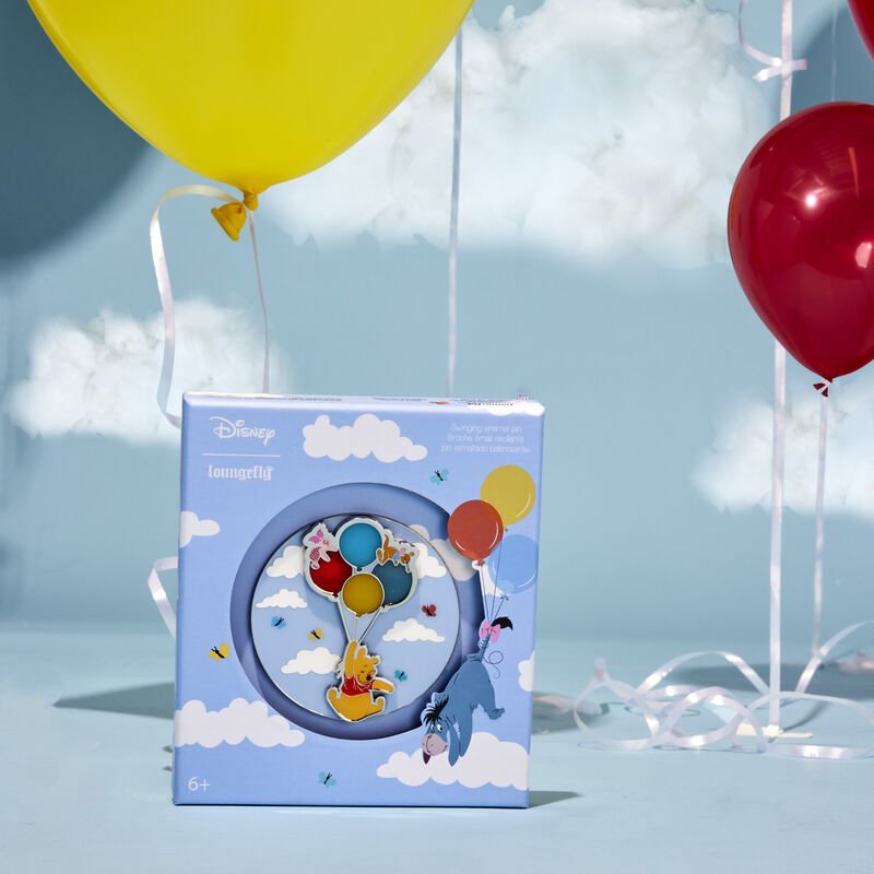 Loungefly x Disney Winnie The Pooh and Friends Balloons 3 Inch Sliding Pin - GeekCore