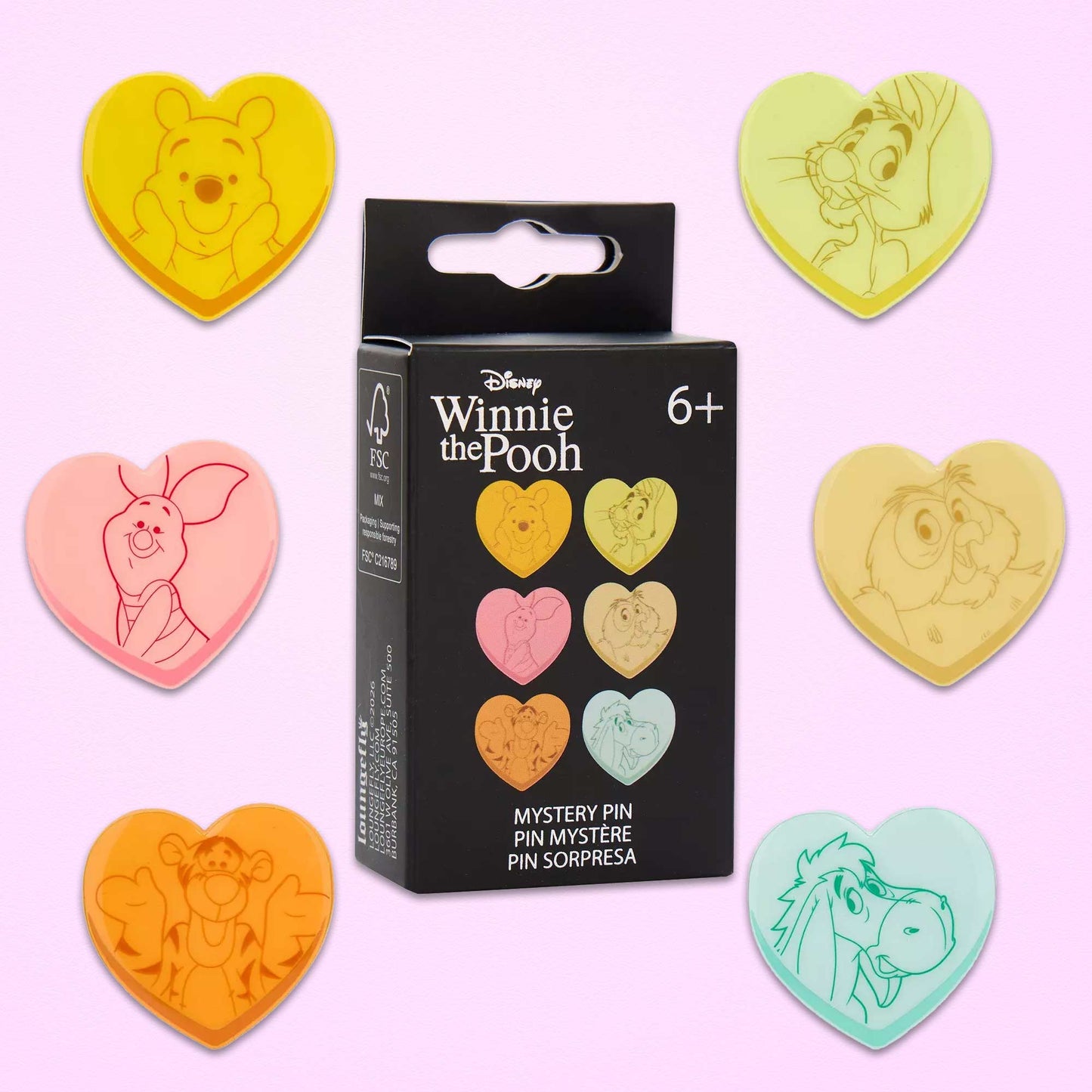 Loungefly x Disney Winnie the Pooh Candy Hearts Blind Box Mystery Pin - GeekCore