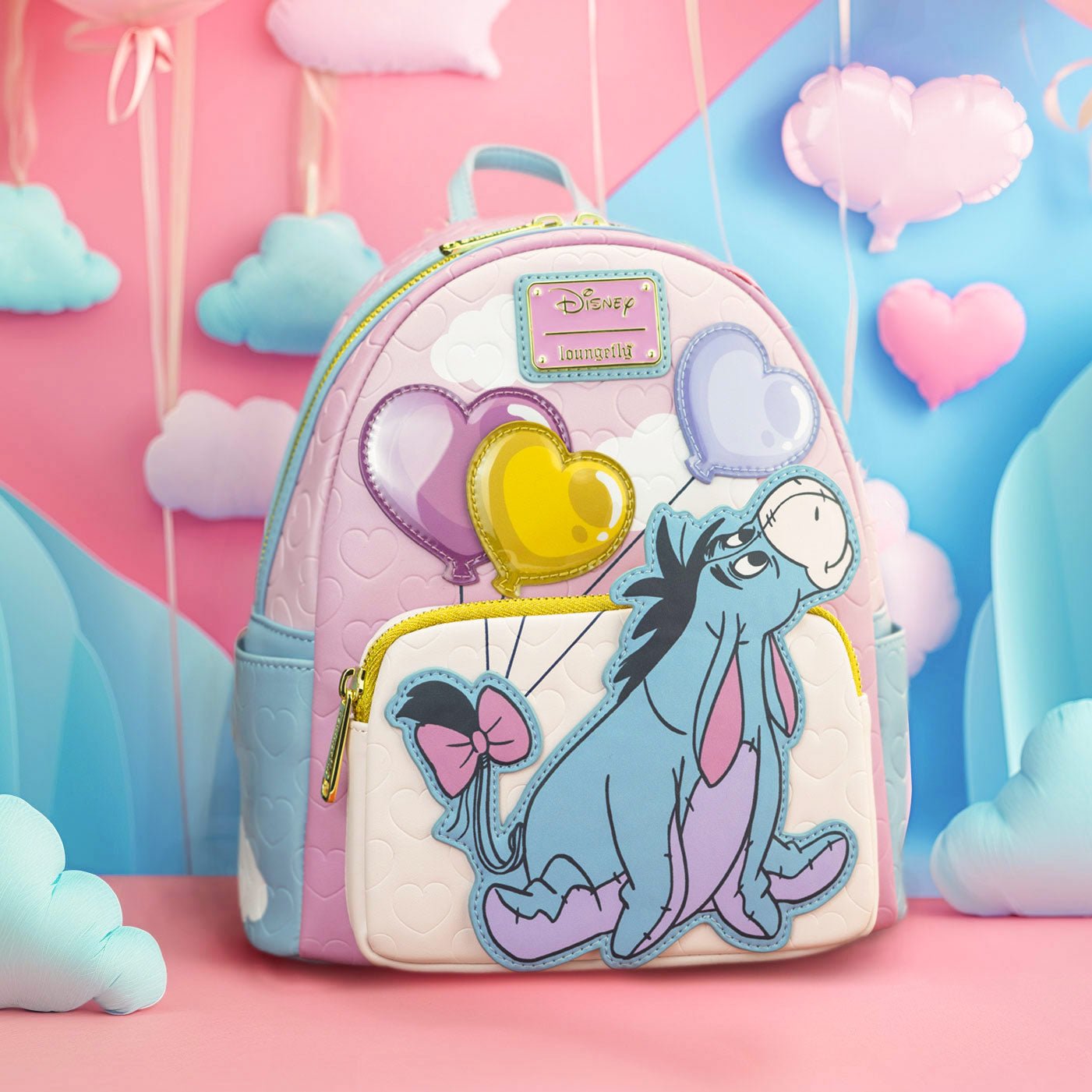 Loungefly x Disney Winnie the Pooh Eeyore Heart Balloons Mini Backpack ...