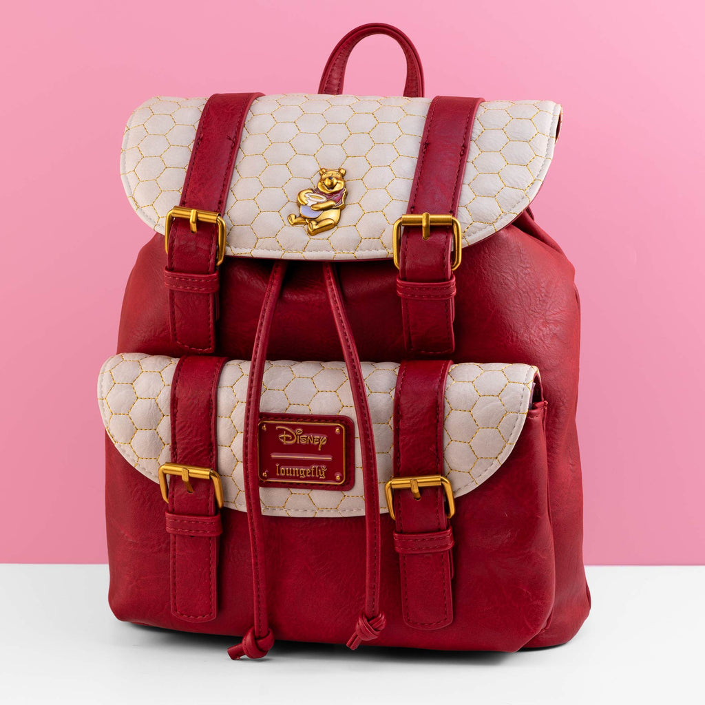 Loungefly x Disney Winnie the Pooh Minimalist Quilted Honeycomb Mini Backpack - GeekCore