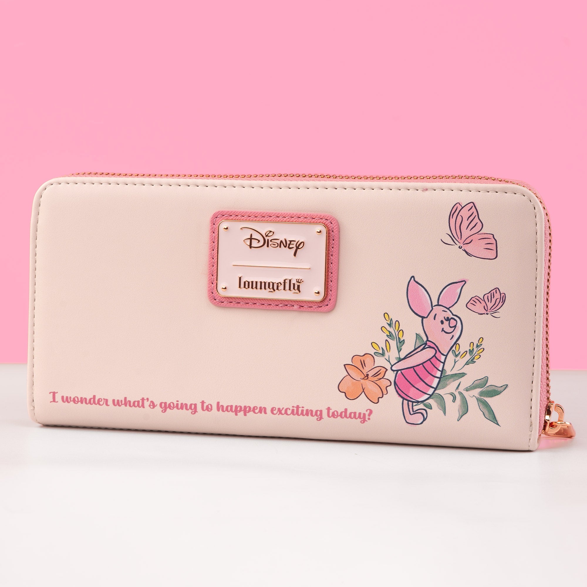Loungefly x Disney Winnie the Pooh Piglet Floral Zip Around Purse - GeekCore