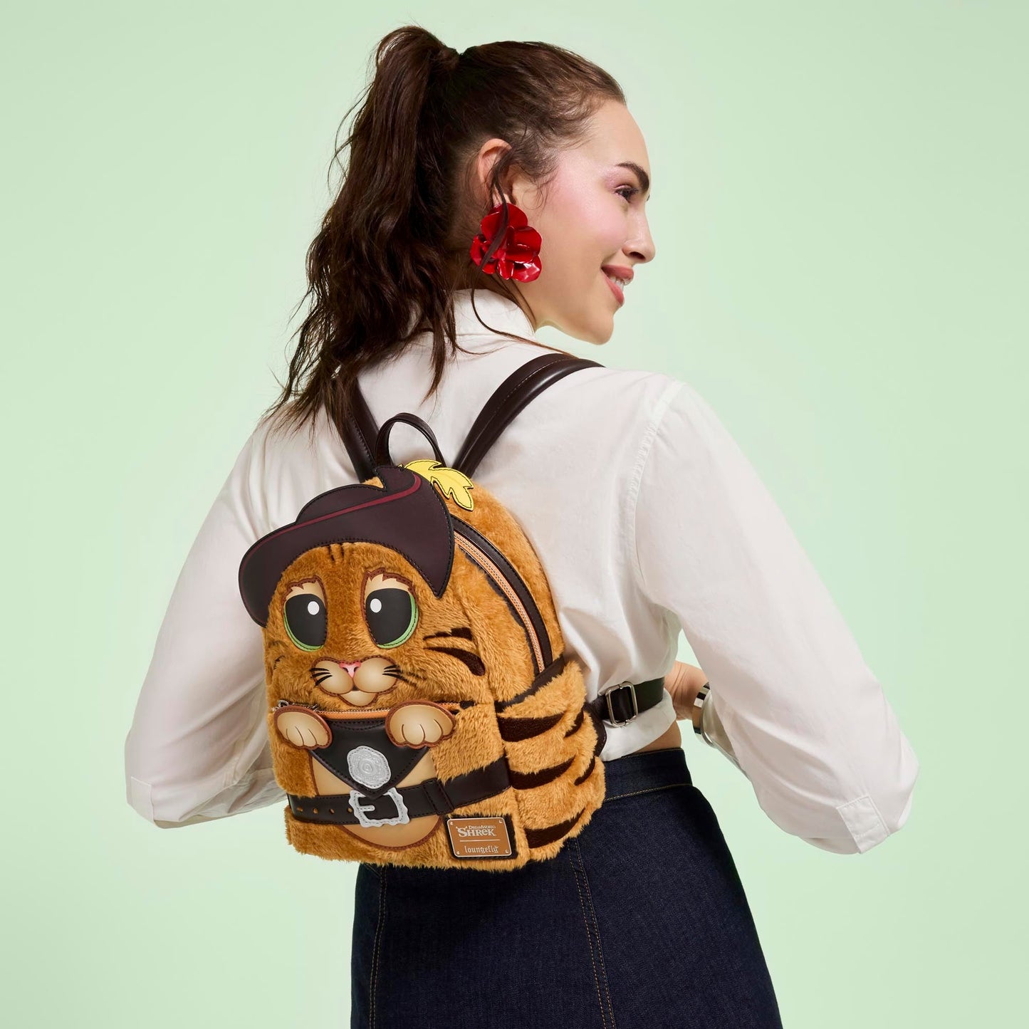 Loungefly x Dreamworks Shrek Puss In Boots Cosplay Mini Backpack - GeekCore