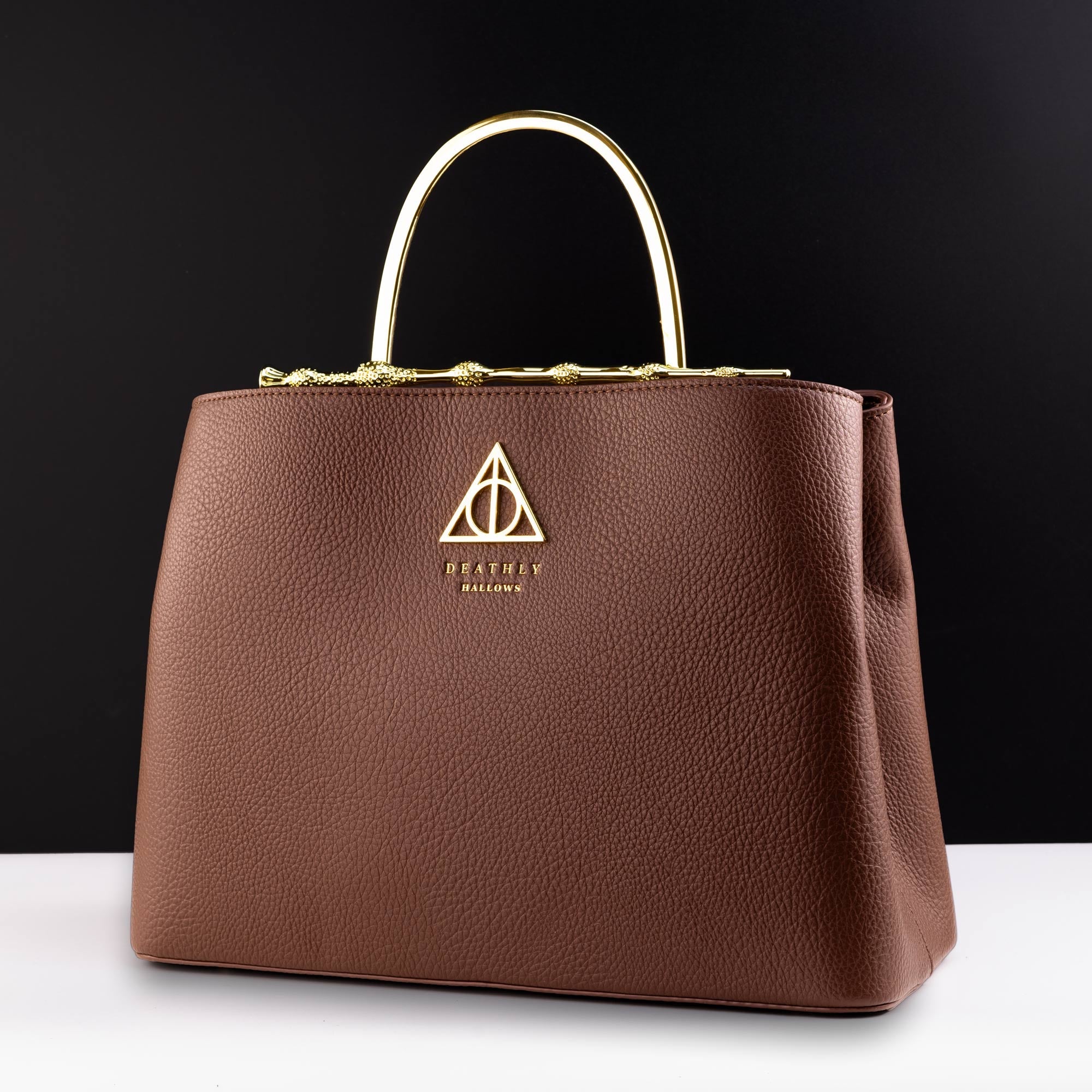 Loungefly x Harry Potter Brown Pebble Elder Wand Crossbody Handbag - GeekCore