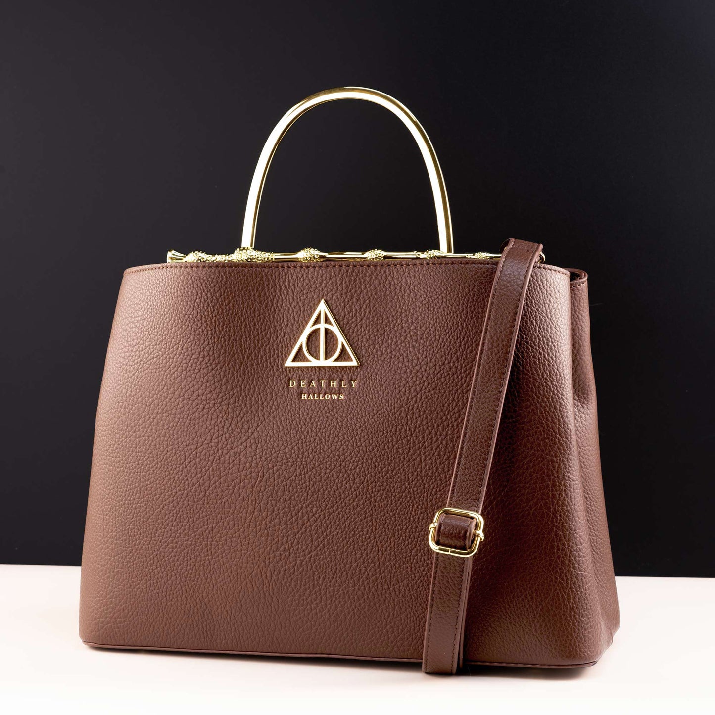 Loungefly x Harry Potter Brown Pebble Elder Wand Crossbody Handbag - GeekCore