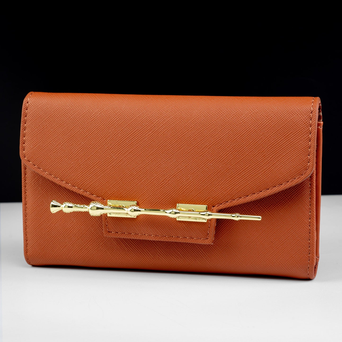 Loungefly x Harry Potter Cognac Saffiano Elder Wand Wallet - GeekCore