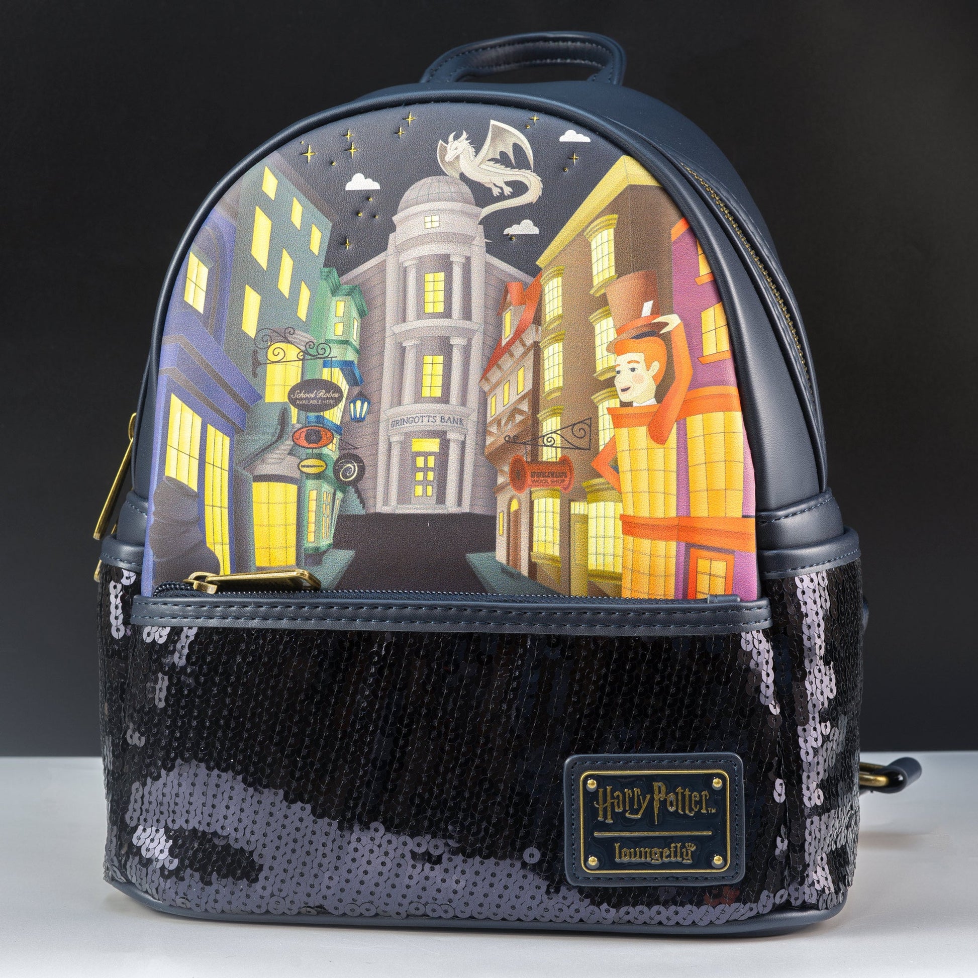 Loungefly x Harry Potter Diagon Alley Sequin Mini Backpack - GeekCore
