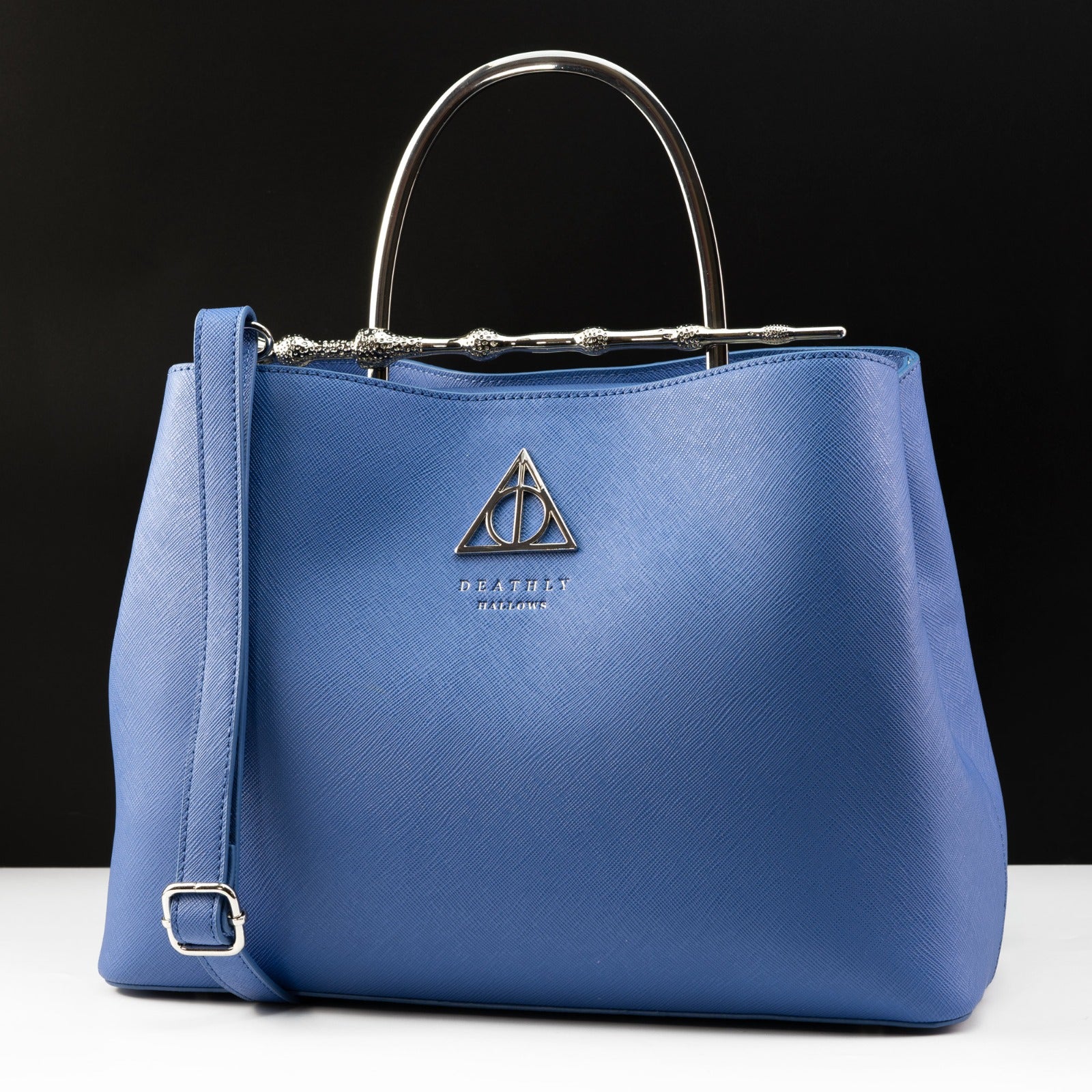 Loungefly x Harry Potter House Ravenclaw Blue Saffiano Elder Wand Crossbody Handbag - GeekCore