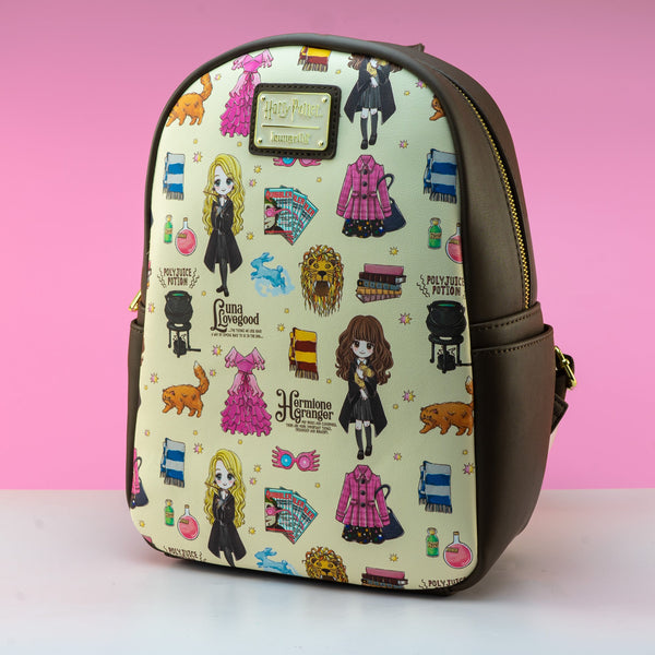 harry potter potions mini backpack Loungefly x Harry Potter Luna and Hermione AOP Mini Backpack – GeekCore