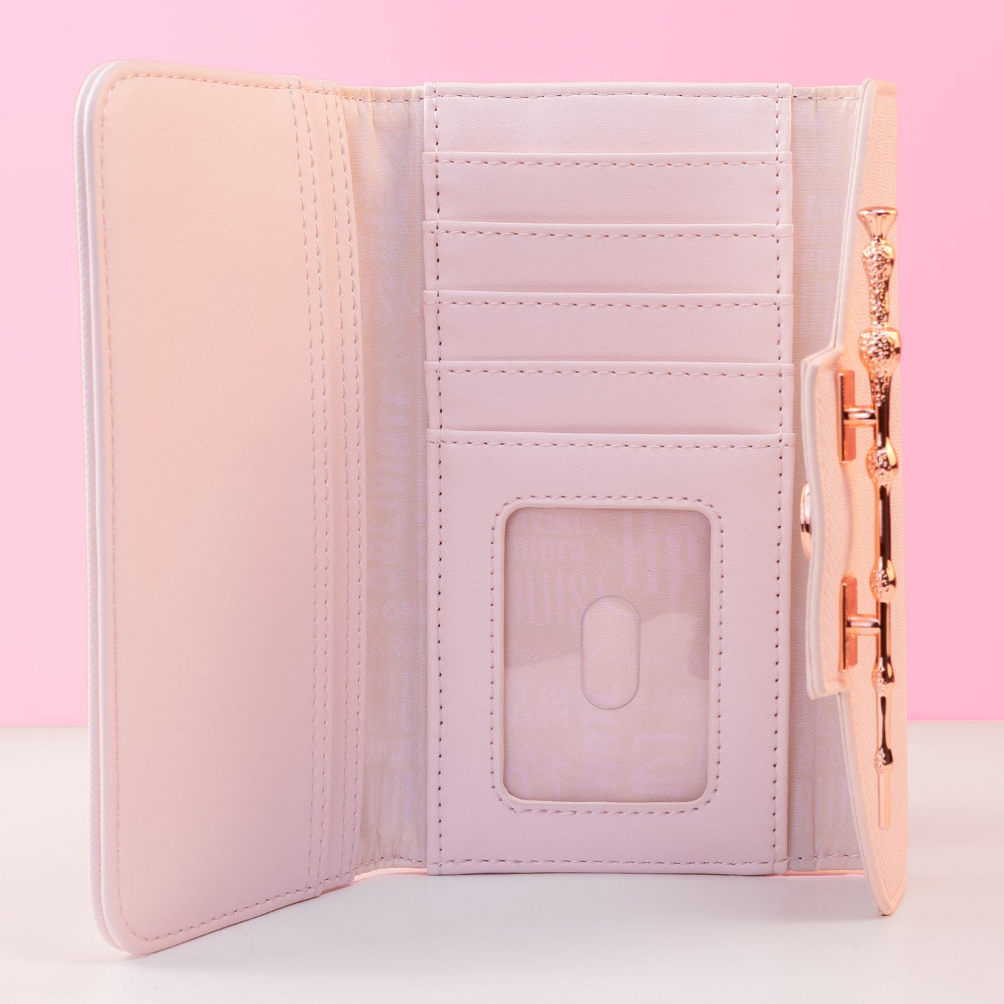 Loungefly x Harry Potter Pink Saffiano Elder Wand Wallet - GeekCore