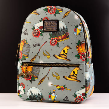 Loungefly x Harry Potter Tattoo Icons Mini Backpack - GeekCore