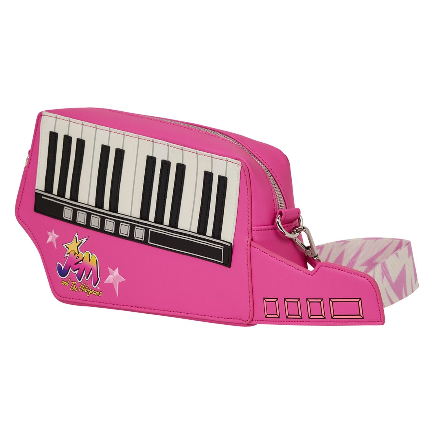 Loungefly x Hasbro Jem and the Holograms Figural Keytar Crossbody Bag - GeekCore
