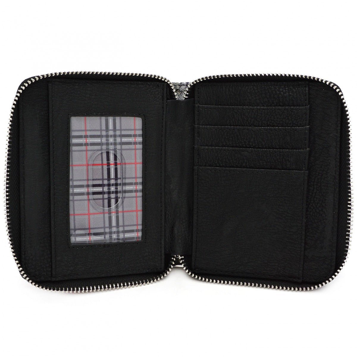 Loungefly x Hello Kitty Grey Plaid Zip Around Purse - GeekCore