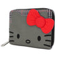 Loungefly x Hello Kitty Grey Plaid Zip Around Purse - GeekCore